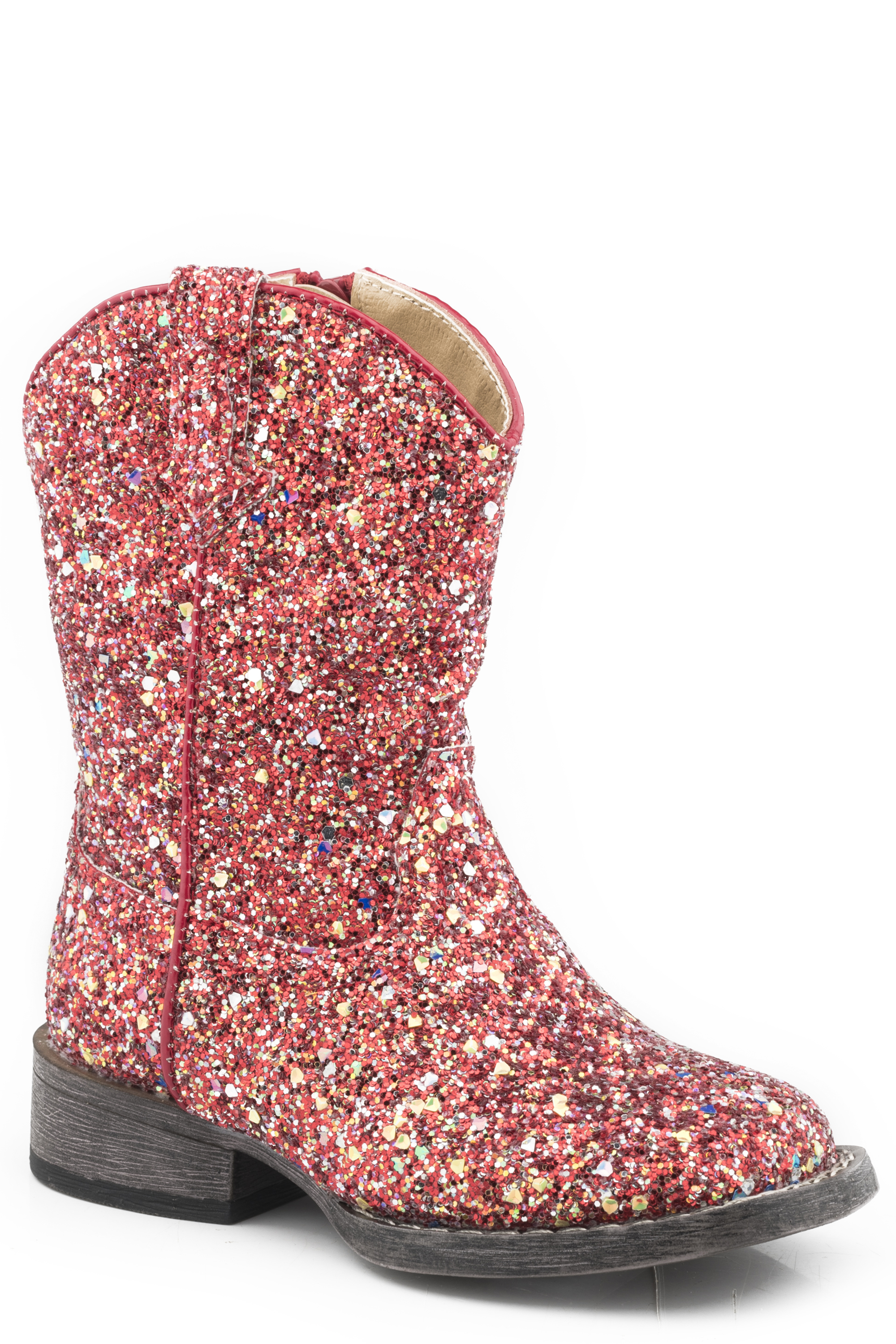 Glitter Galore Toddlers Red Multi Glitter Vamp