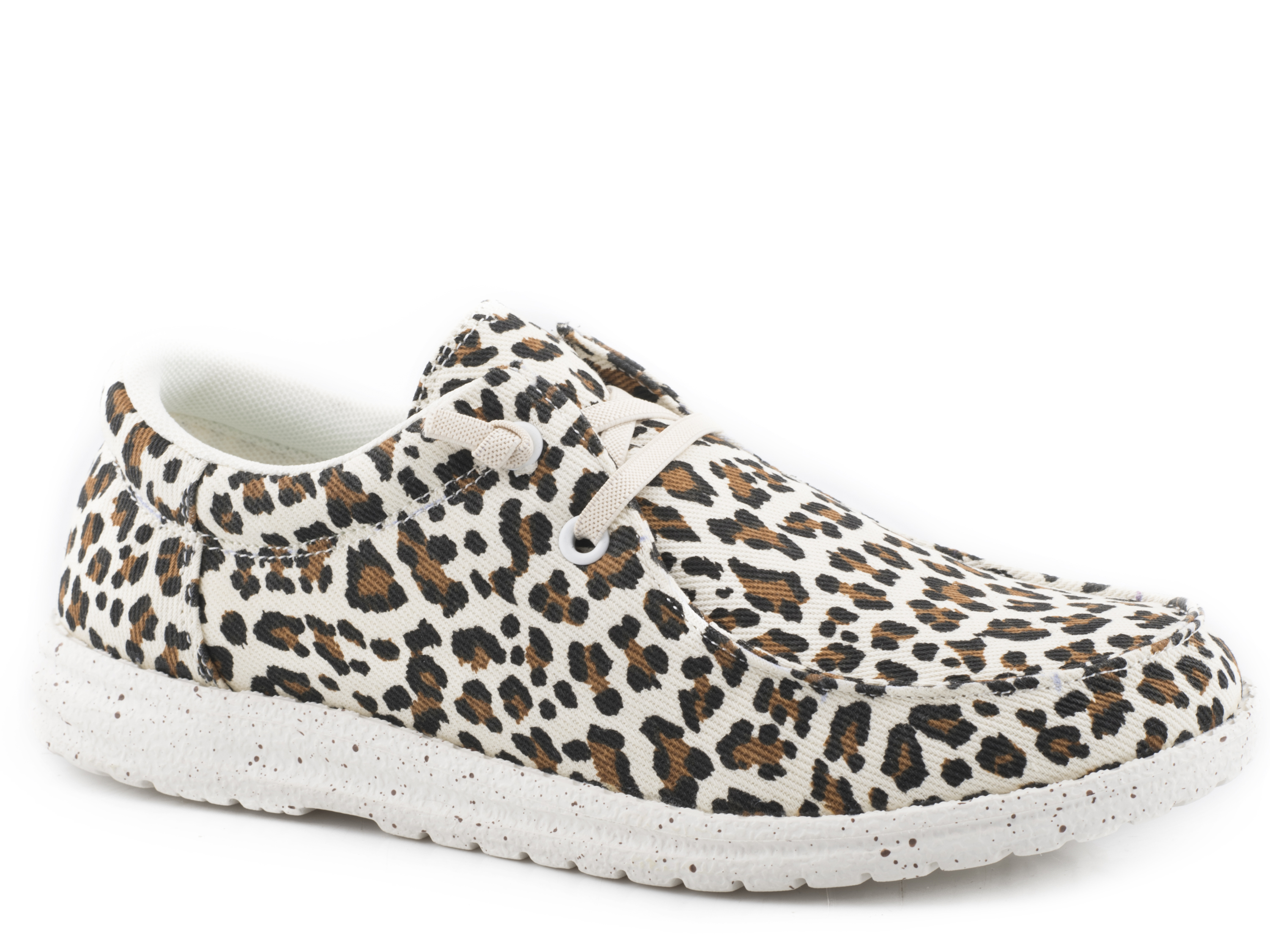 Hang Loose Little Kids Tan Creme Leopard Canvas Upper