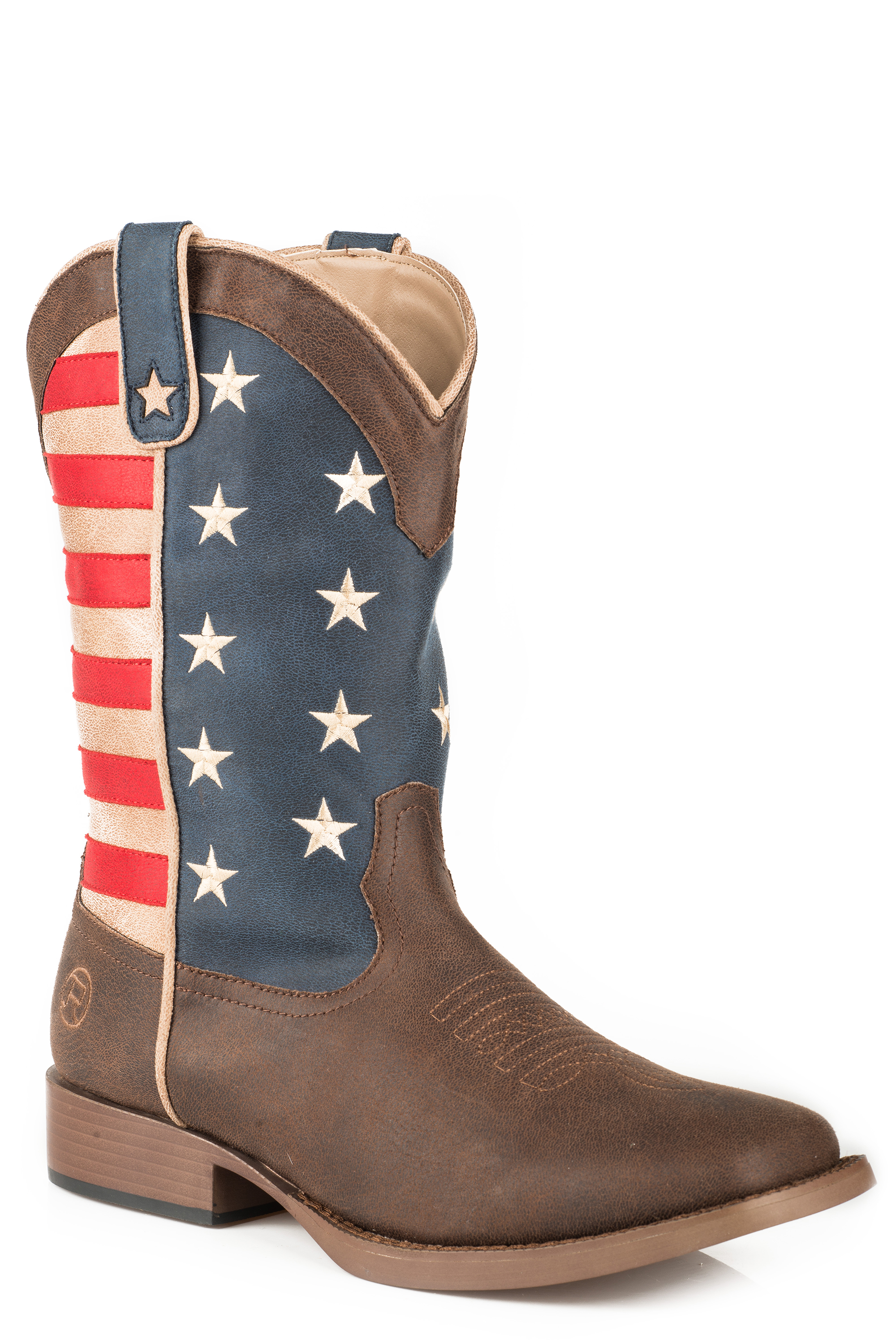 American Patriot Little Kids Brown Vamp