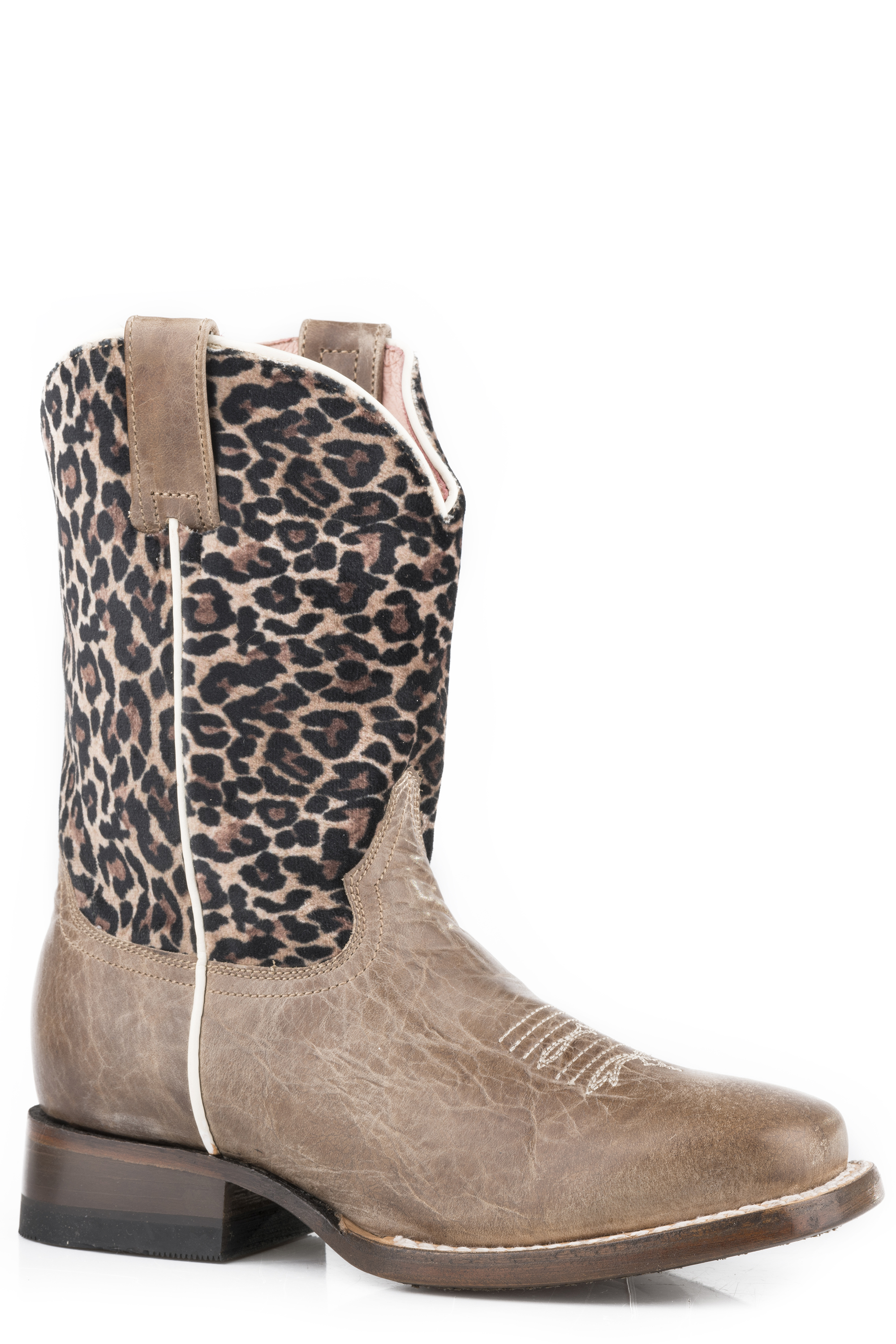 Cheetah Little Kids Tan Waxy Brown Leather Vamp