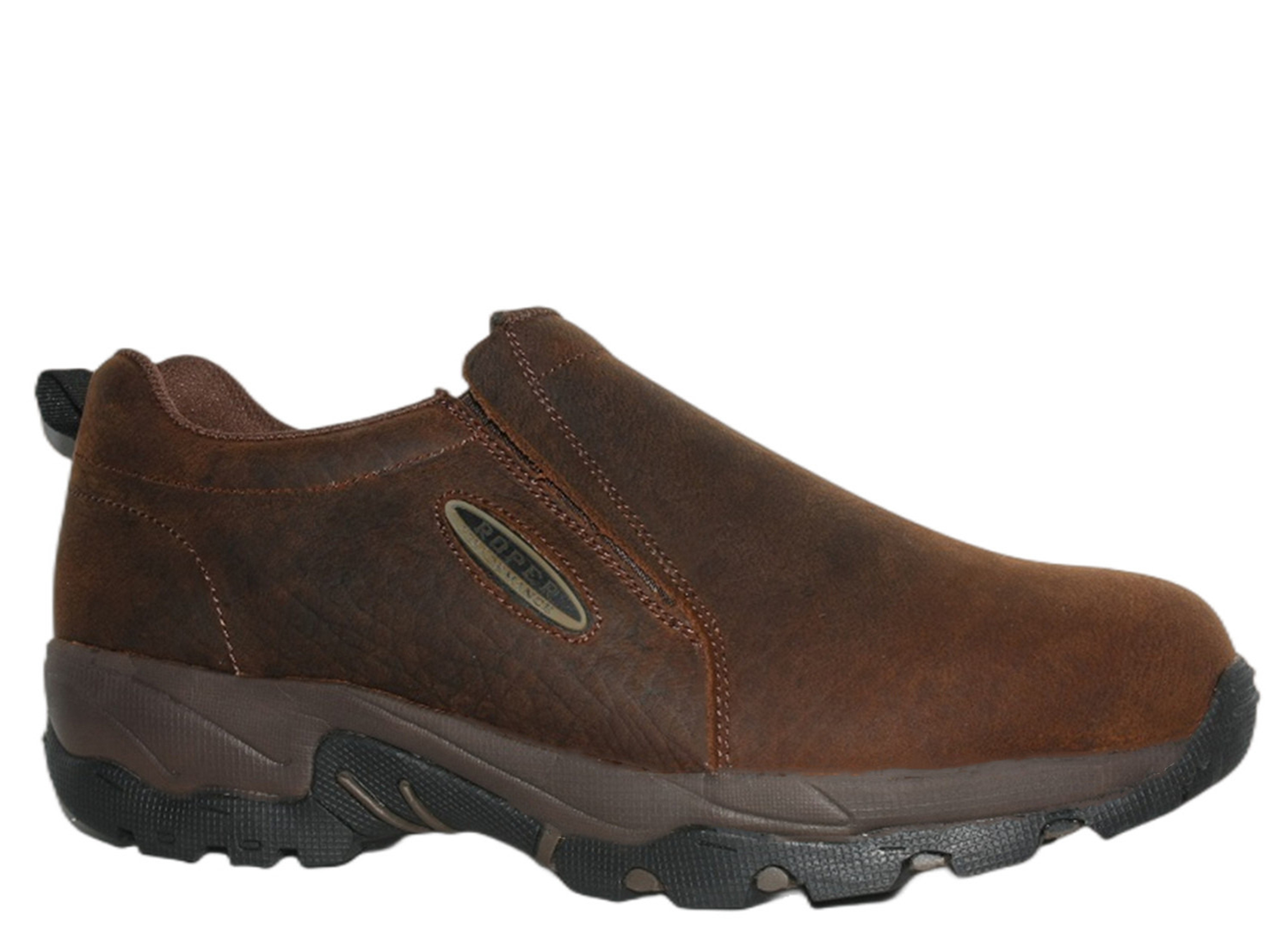 Air Light Mens Brown Tumbled Leather Slip On