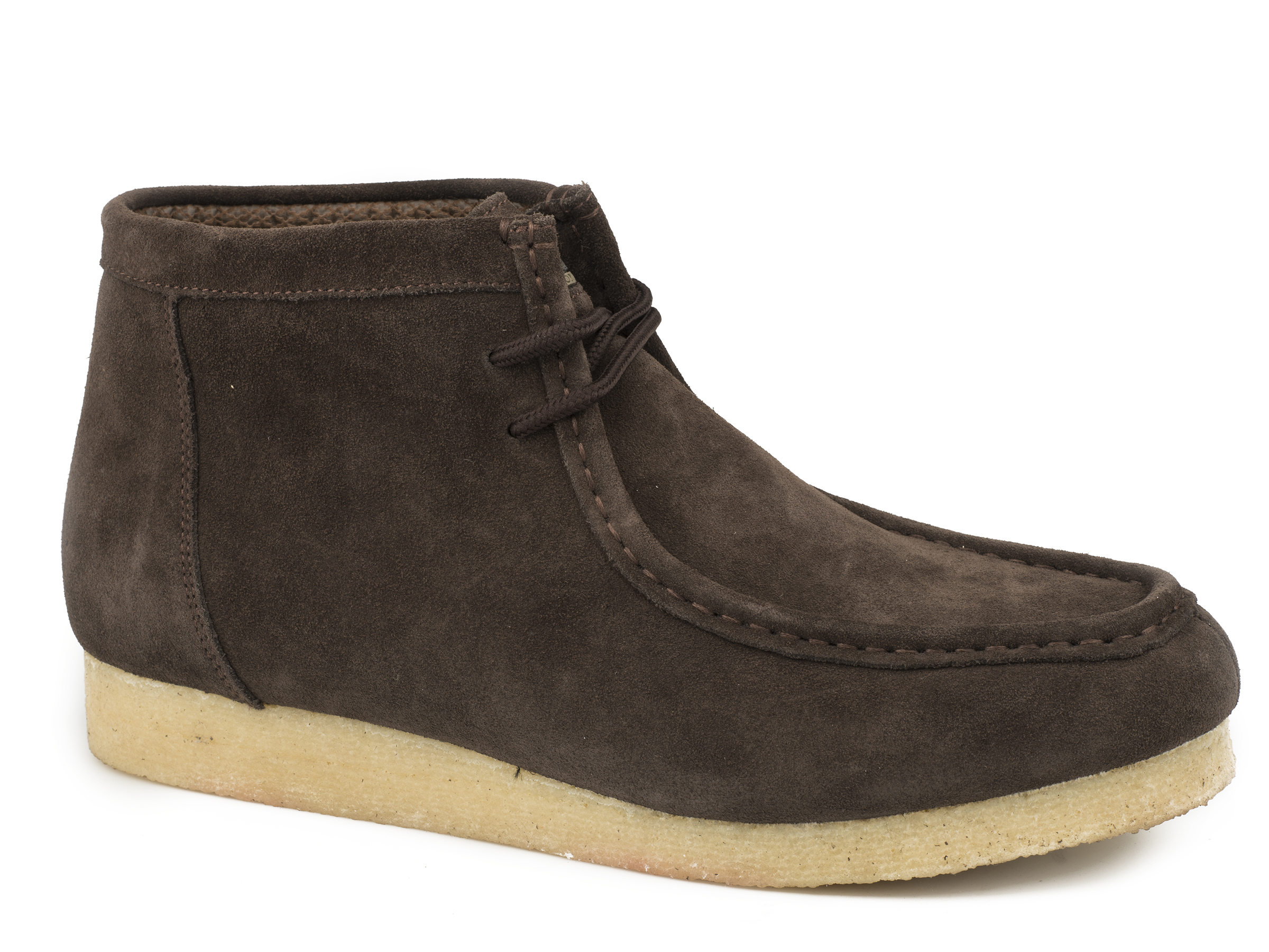 Gum Sticker Mens Brown Suede Leather