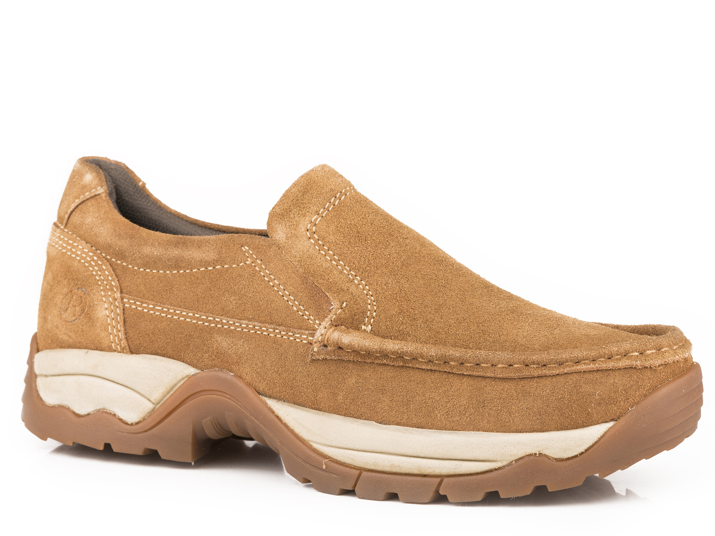 Maverick Mens Tan Suede Leather Mock Toe