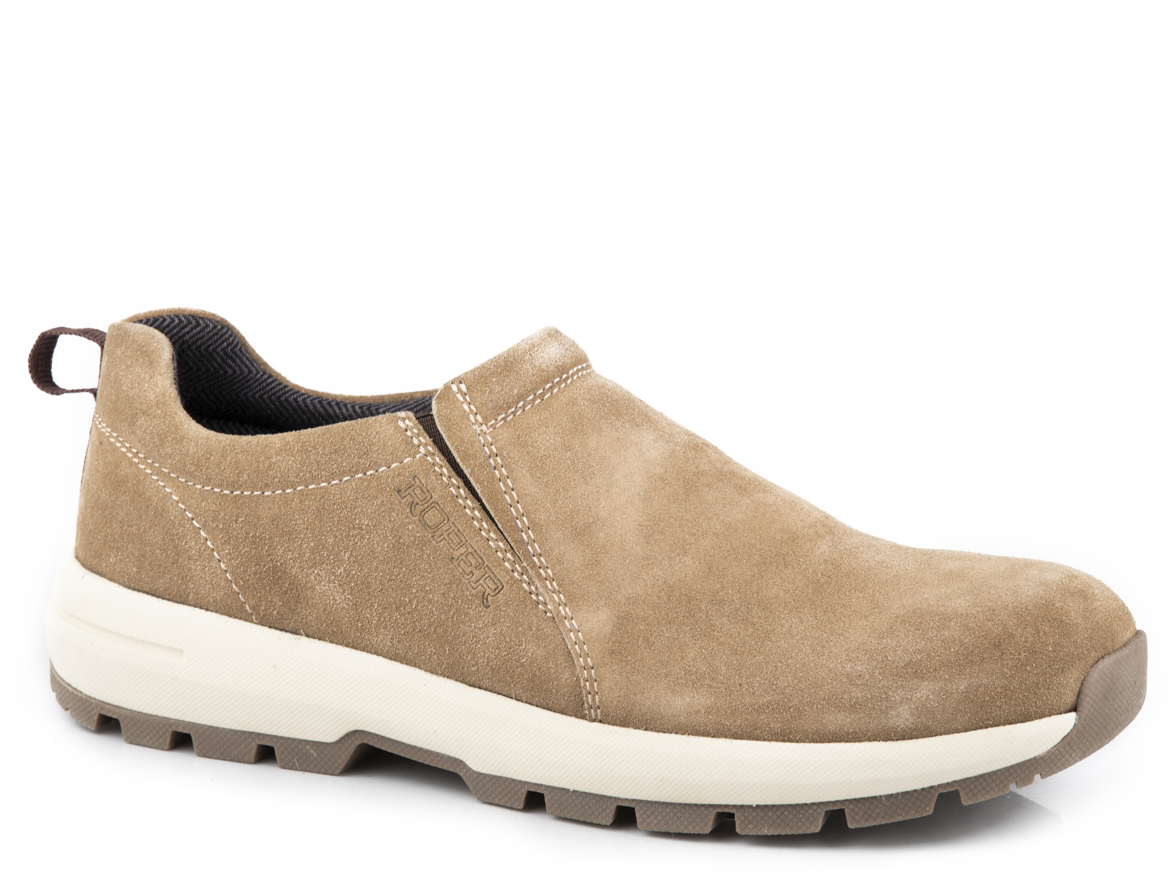 Braun Mens Tan Cow Suede Slip-on