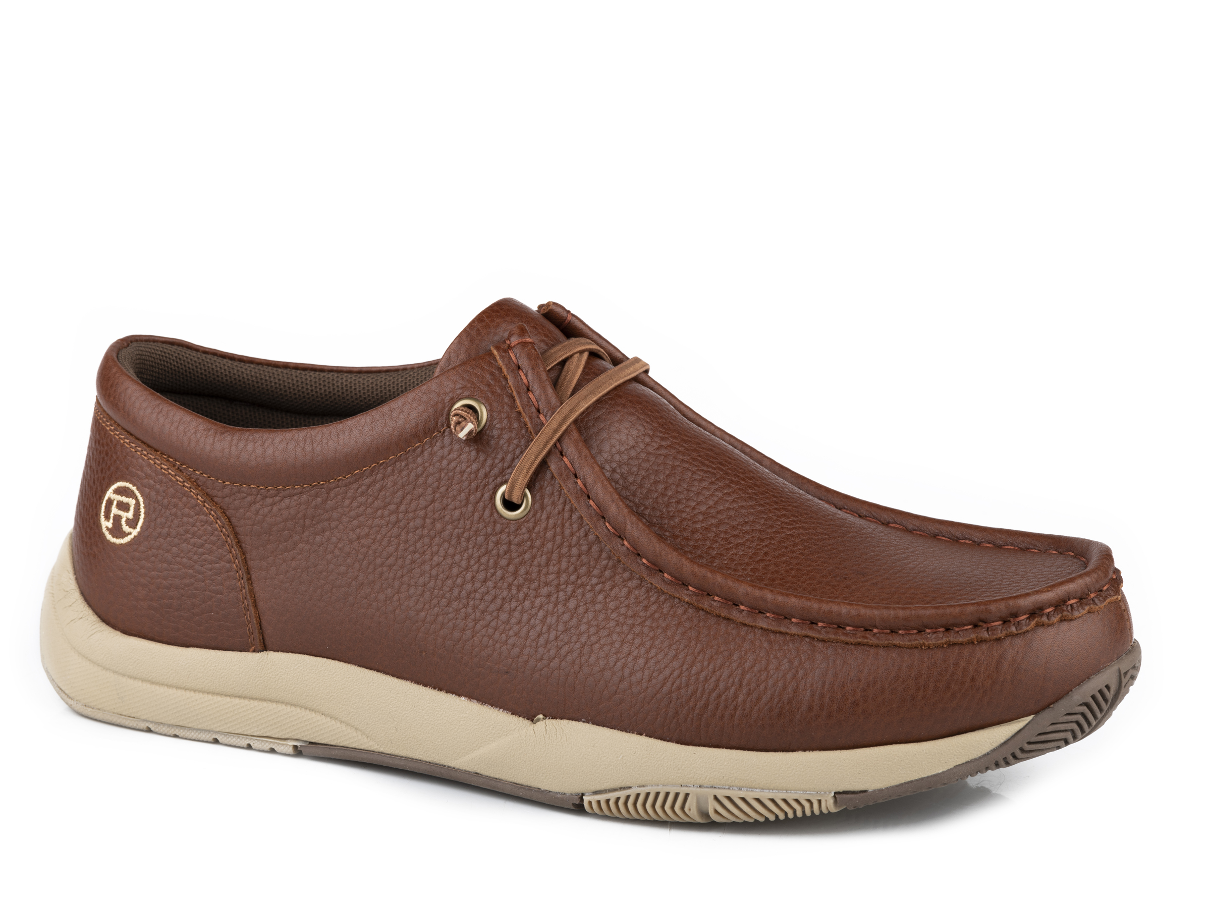 Clearcut Low Mens Tumbled Brown Leather All Over