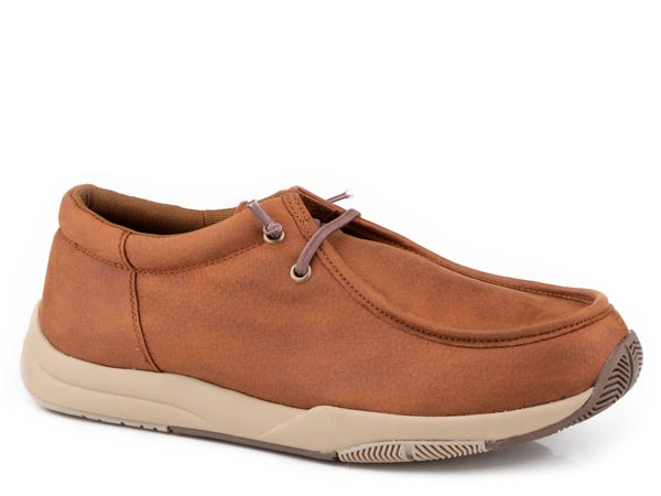 Clearcut Low Mens Cognac Faux Leather Upper