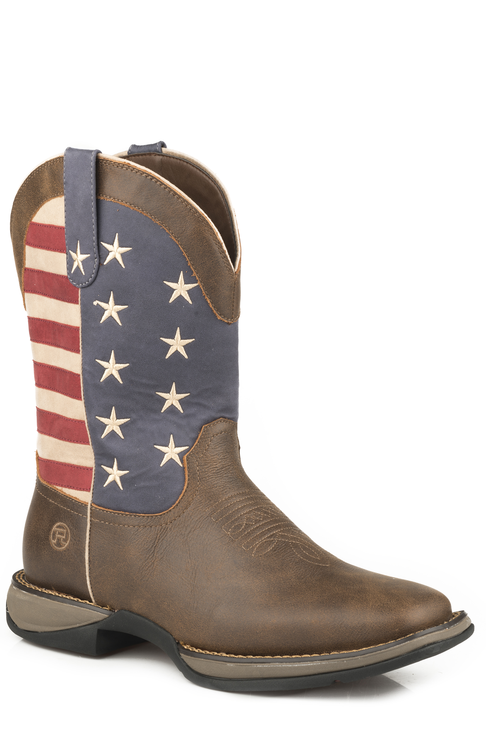 American Wilder Mens Brown Vamp With Flag Shaft Pattern