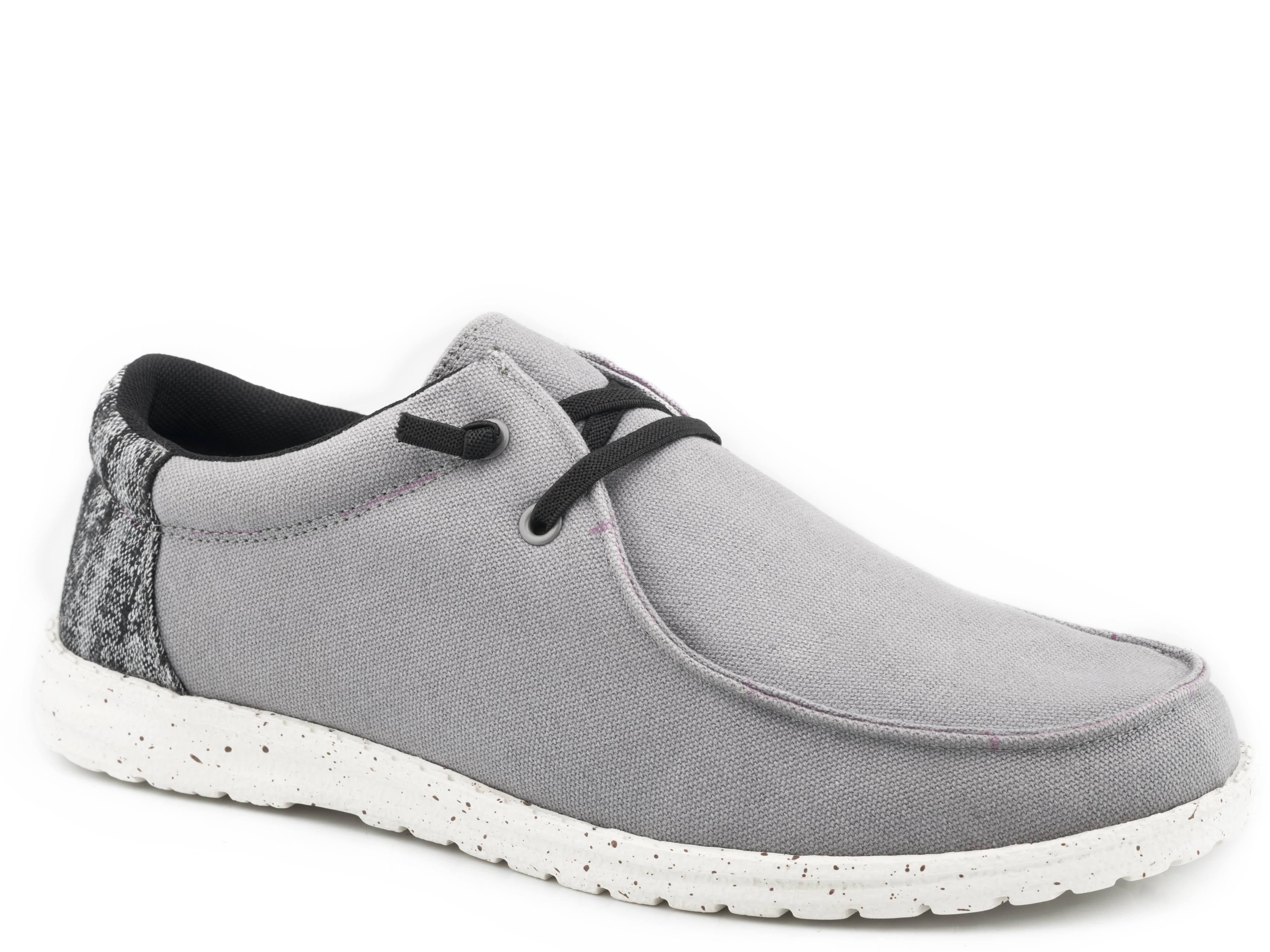 Hang Loose Mens Grey Canvas With Multi Colored Heel