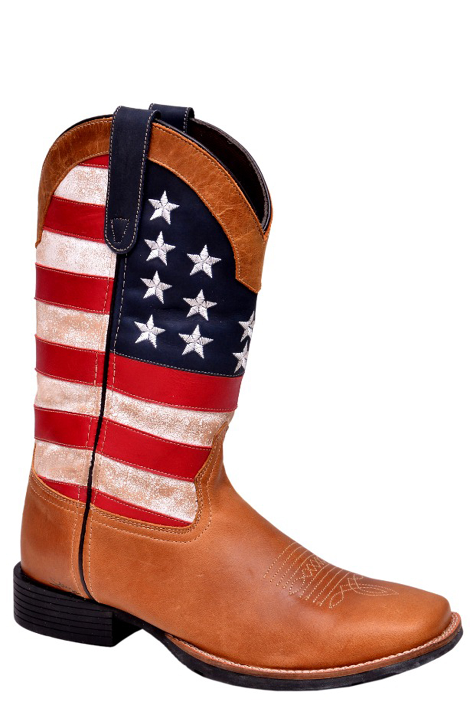 Patriotism Womens Tan Oiled Leather Vamp