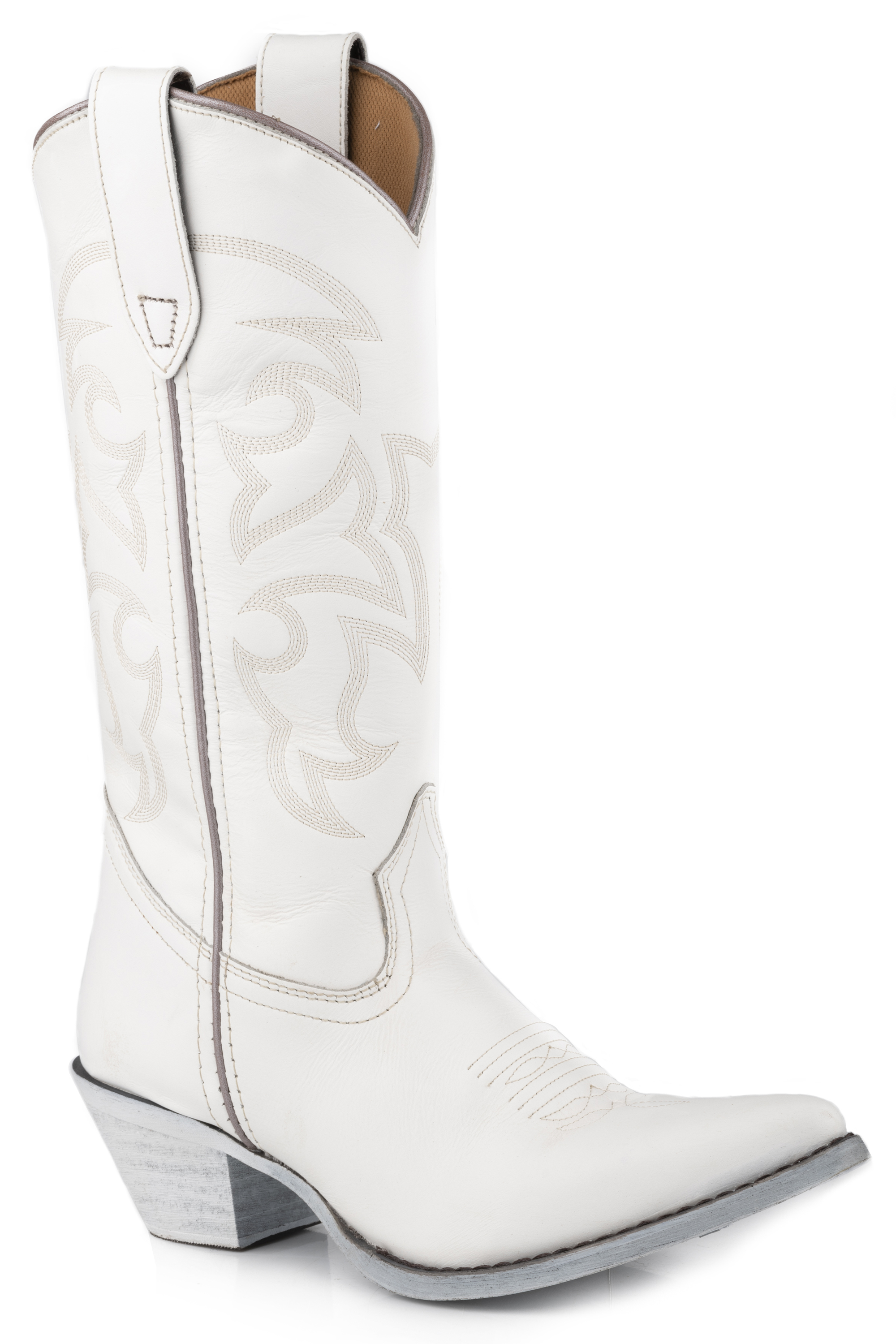 Barclay Womens White Smooth Leather