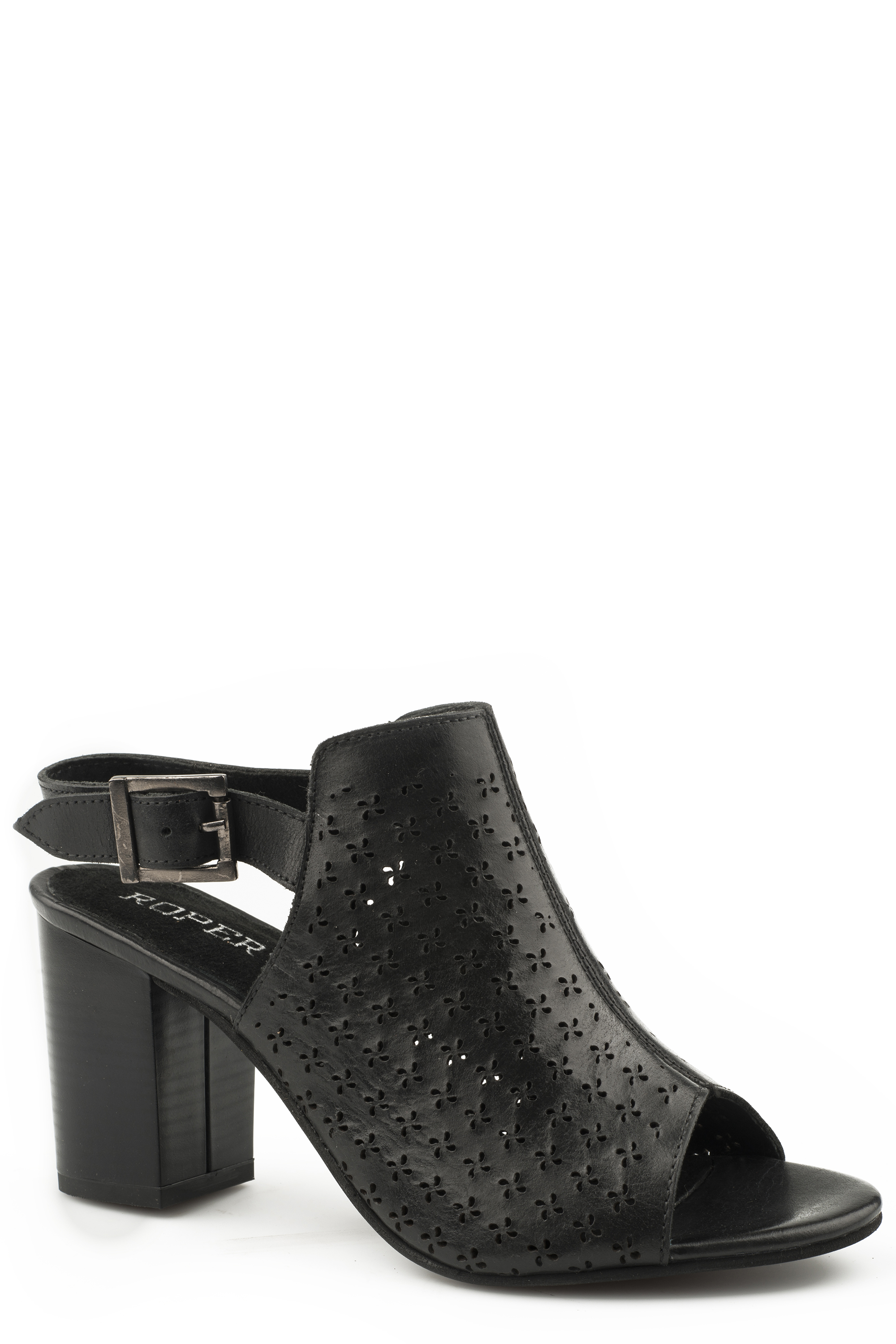 Mika Geo Womens Black Laser Cut Out Design