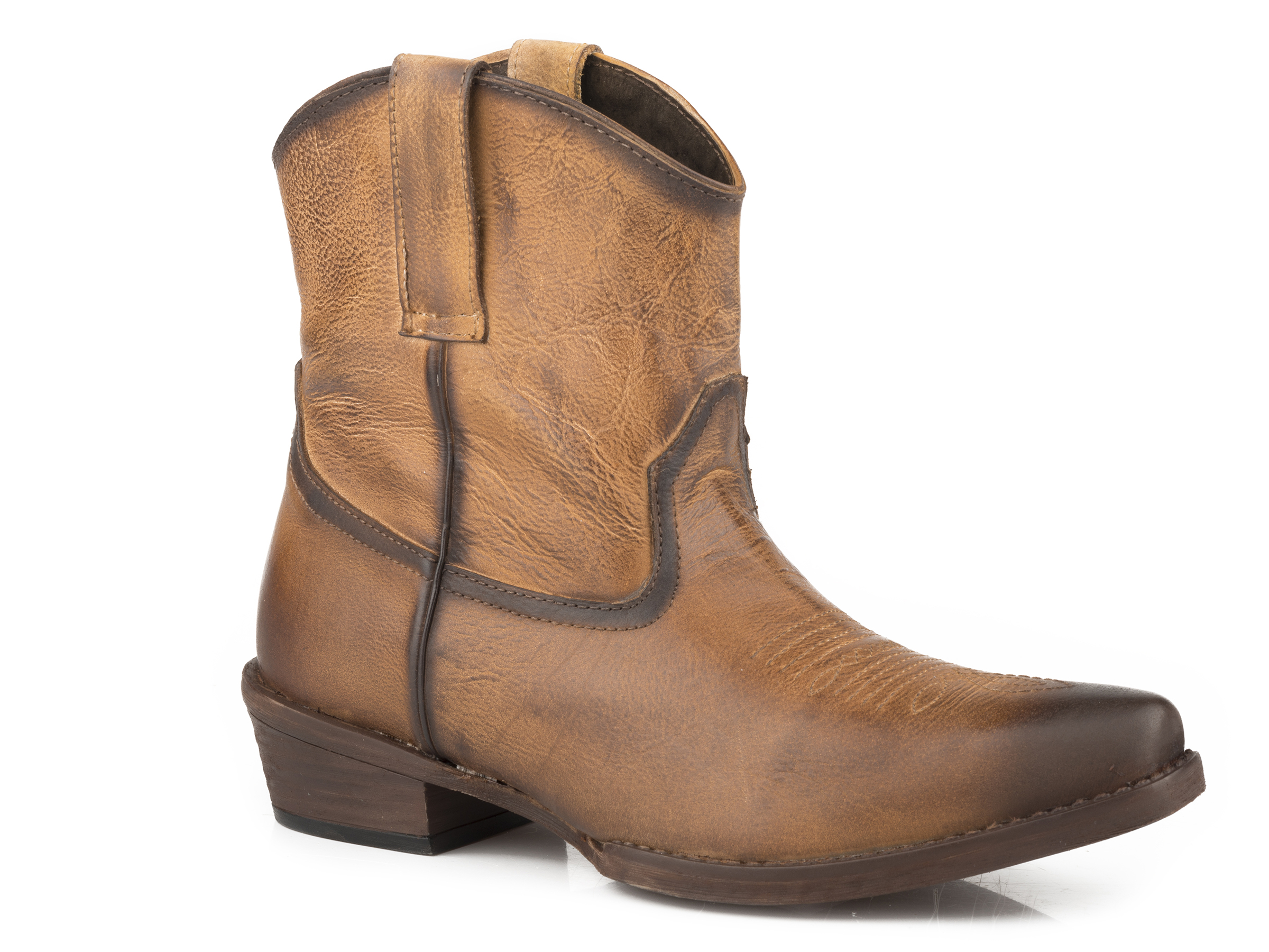 Dusty Burnished Womens Tan Burnished Leather