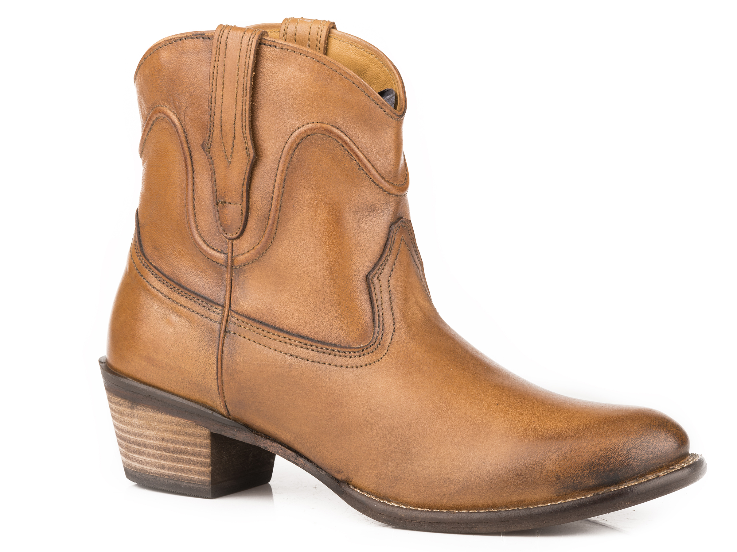 Harper Womens Soft Tan Burnished Leather