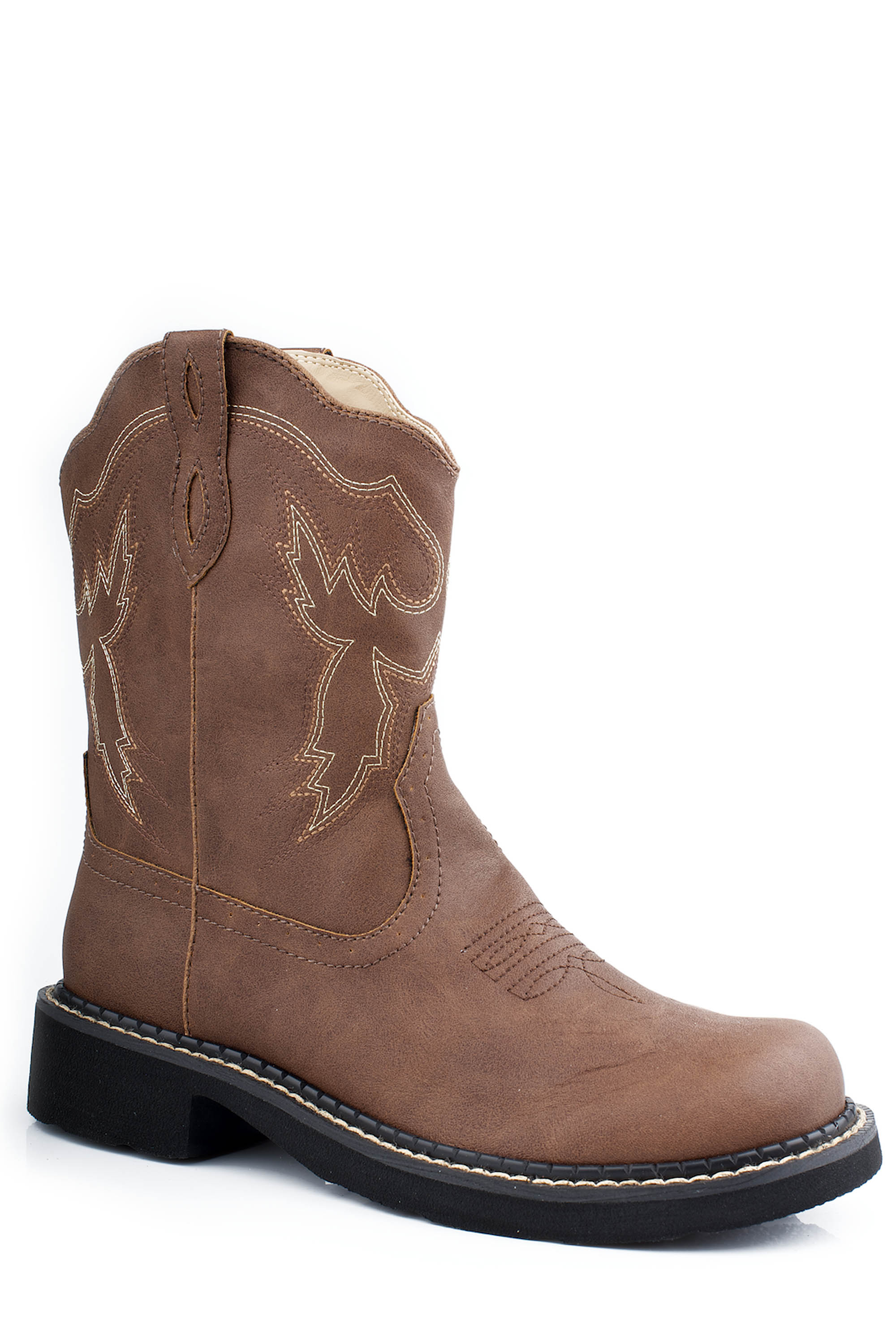 Chunk Rider Womens Brown 8″ Chunk Boot W/western Stitch Design