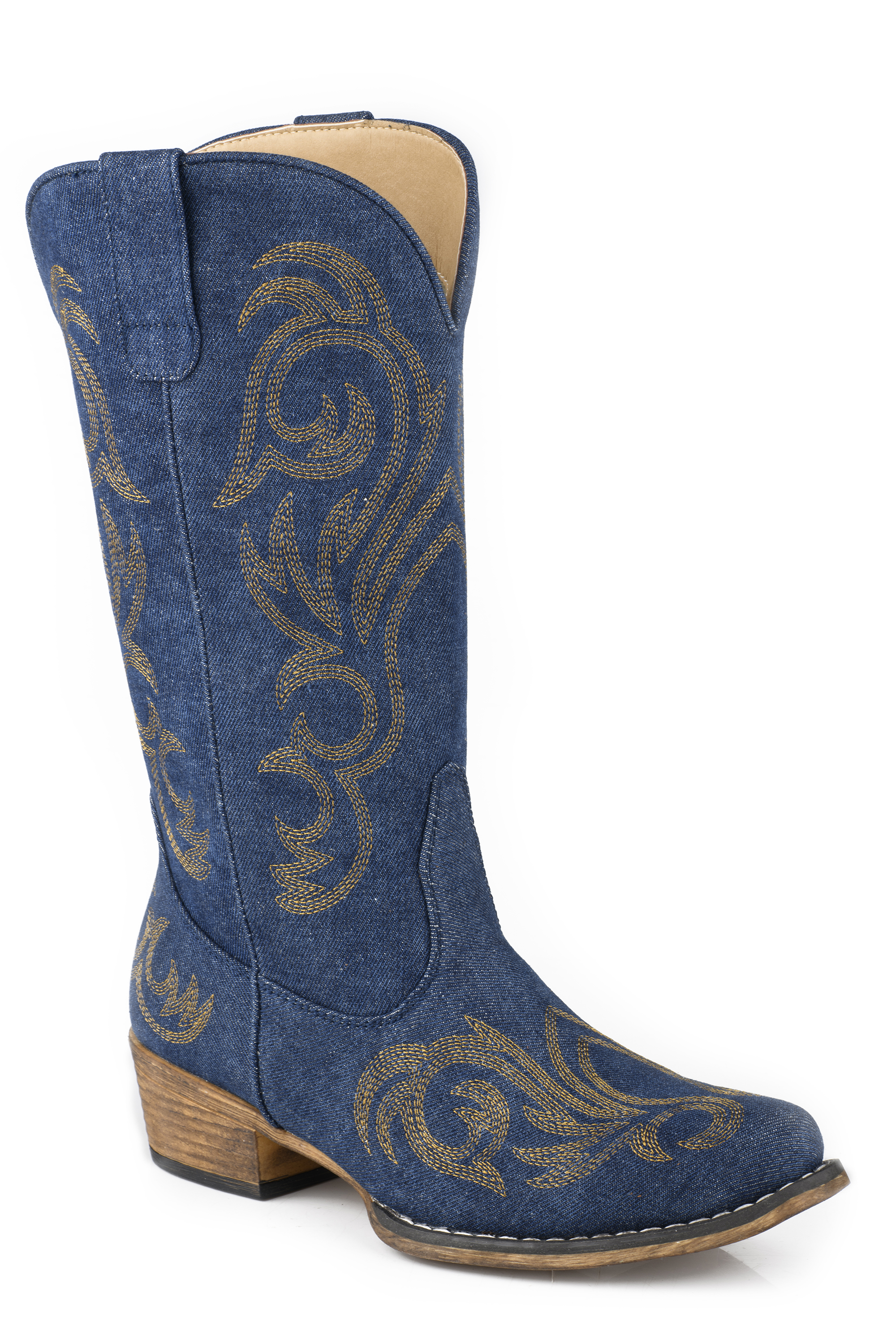 Riley Denim Womens Denim Blue Fabric Upper