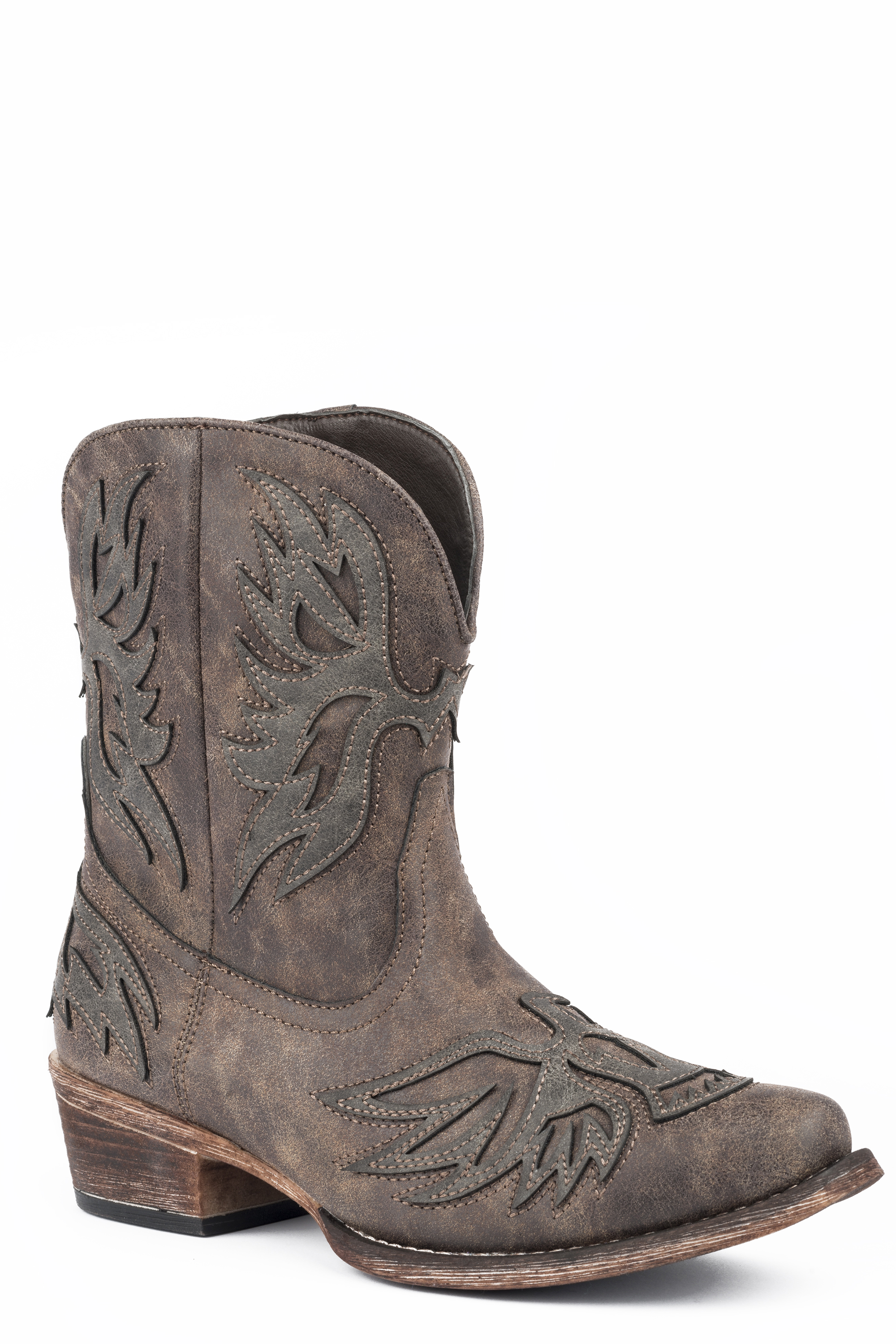 Amelia Womens Brown Distressed With Chromatic Brown