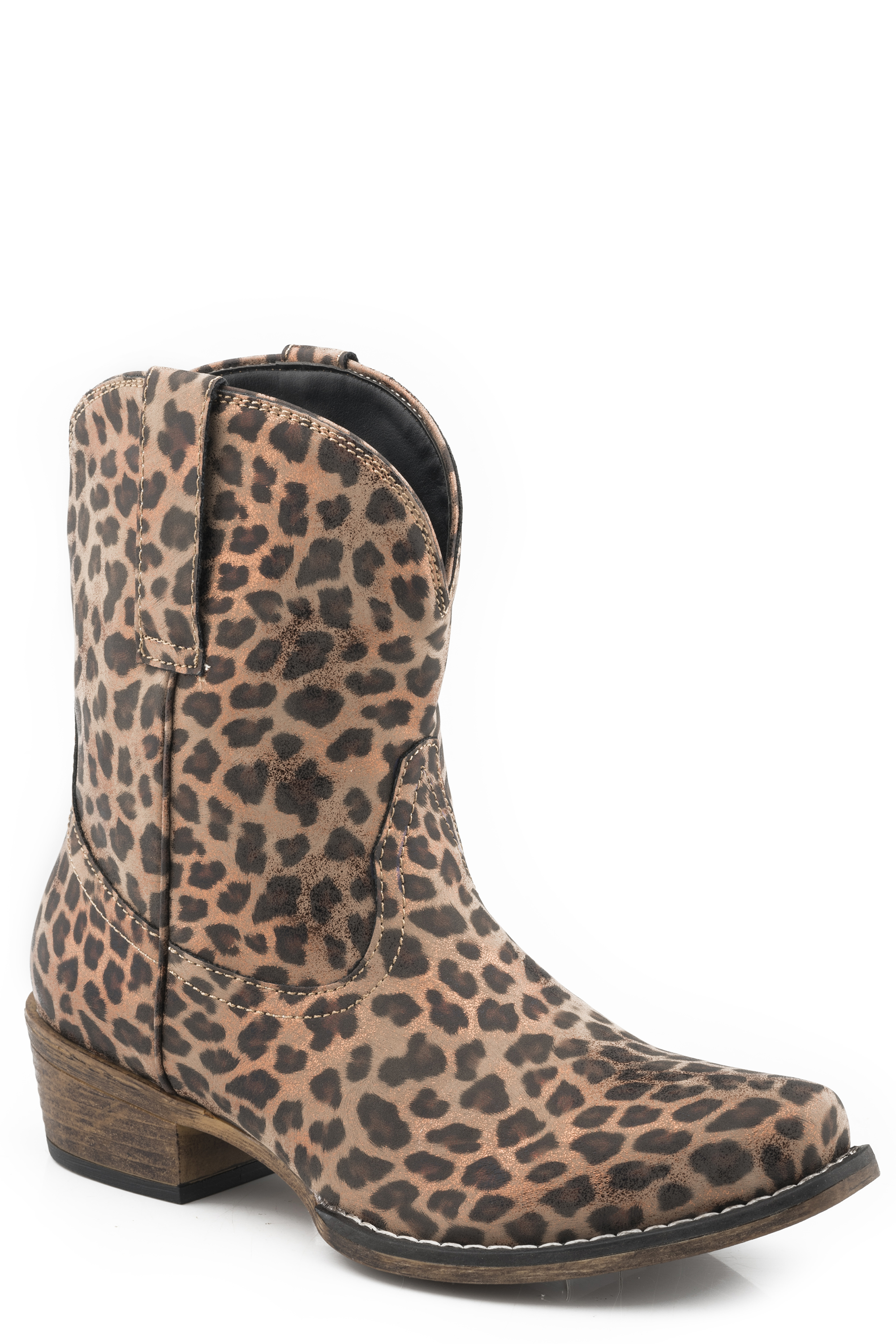 Ingrid Womens Tan Snip Toe All Over Leopard Print