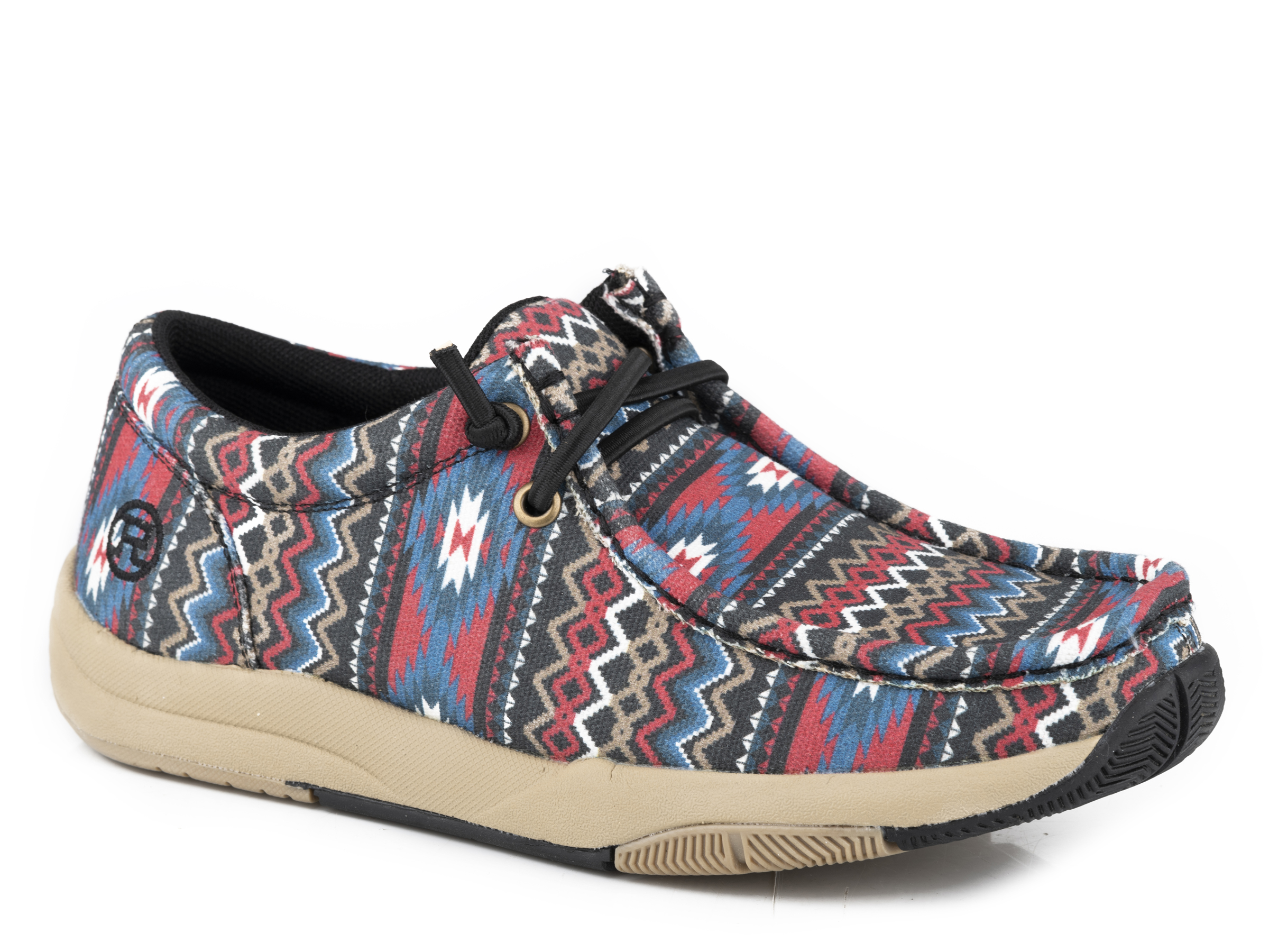 Clearcut Low Womens Black Multi Aztec Printed Canvas