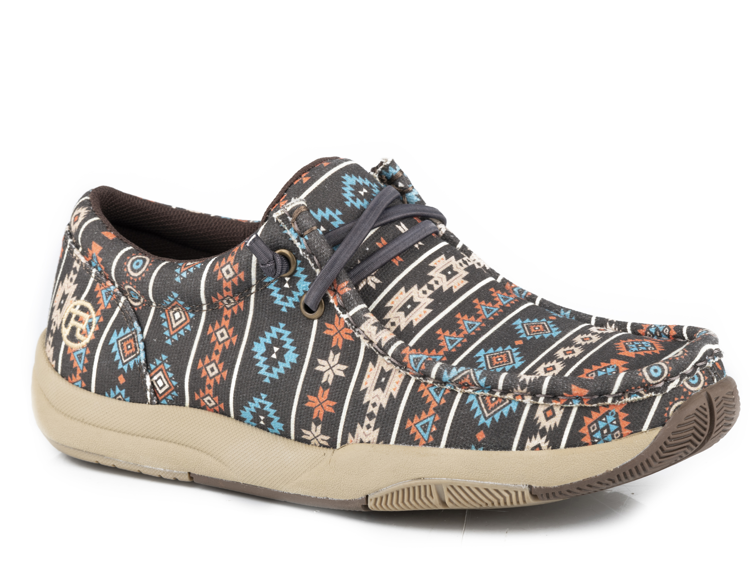 Clearcut Low Womens Brown Multi Aztec Printed Canvas