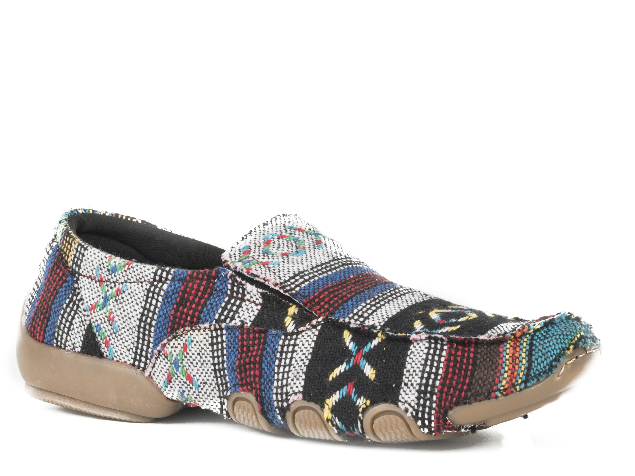 Liza Womens Black Multi Color Southwest Vamp