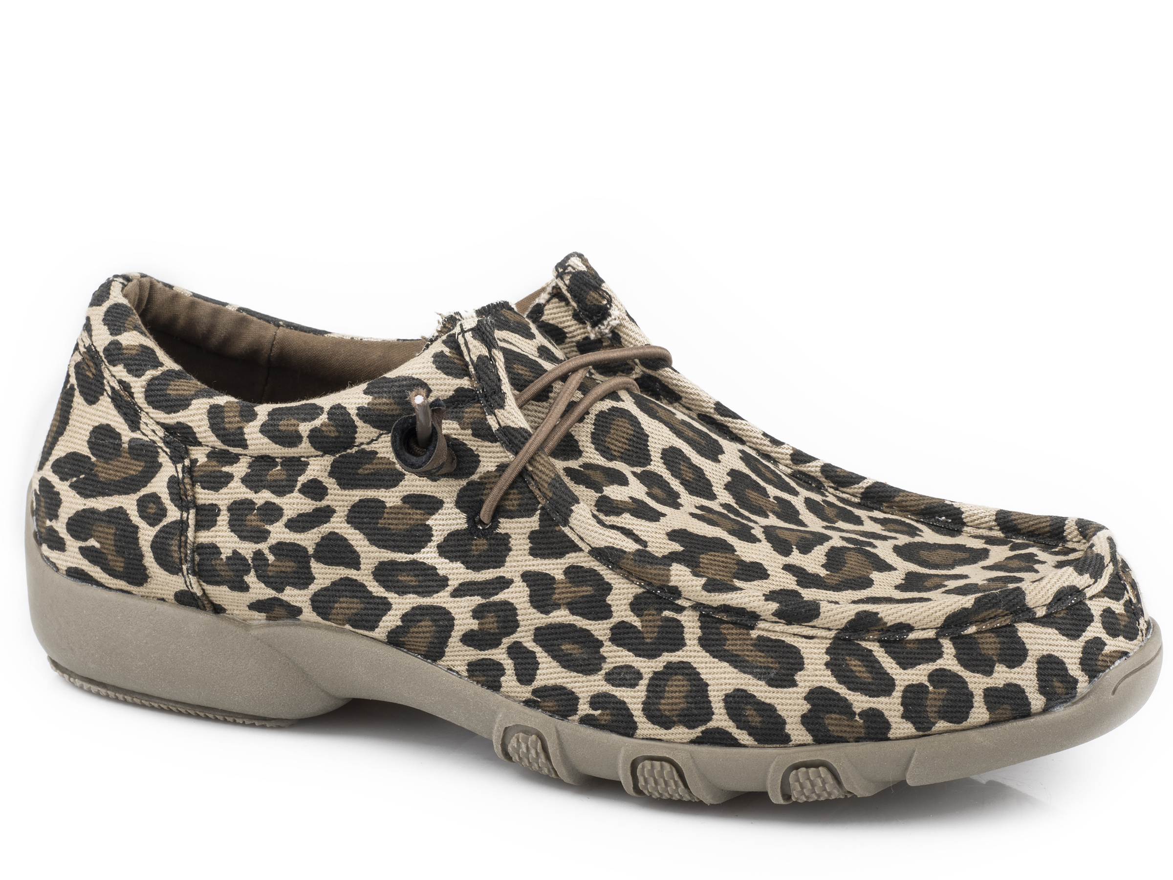 Chillin Leopard Womens Tan Leopard Canvas