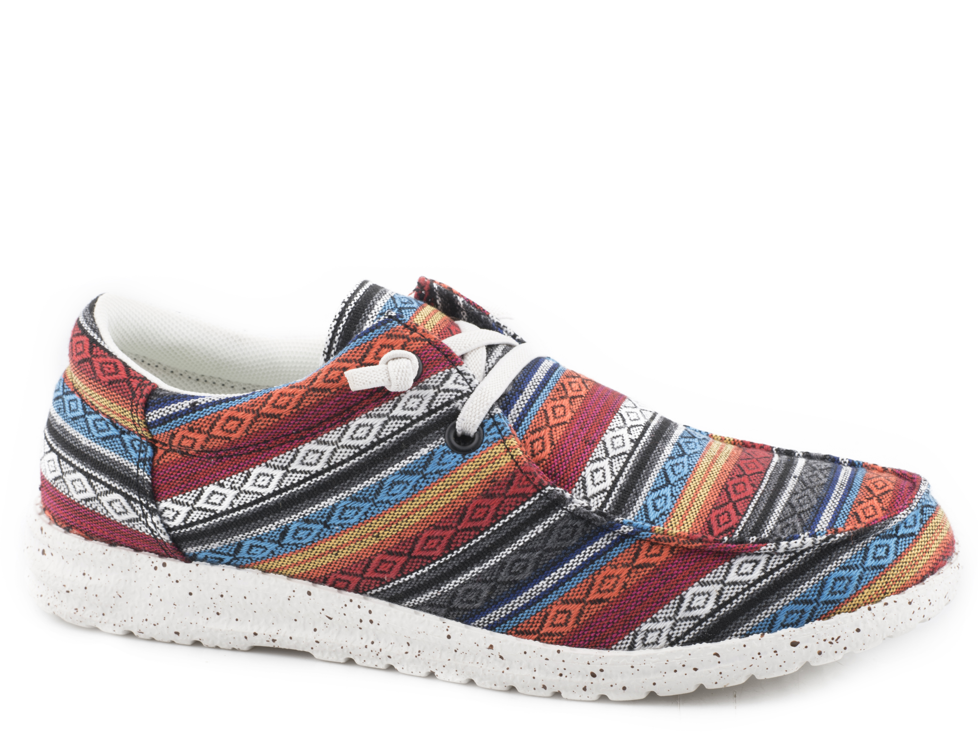 Hang Loose Womens Blue Multi Serape Printed Upper