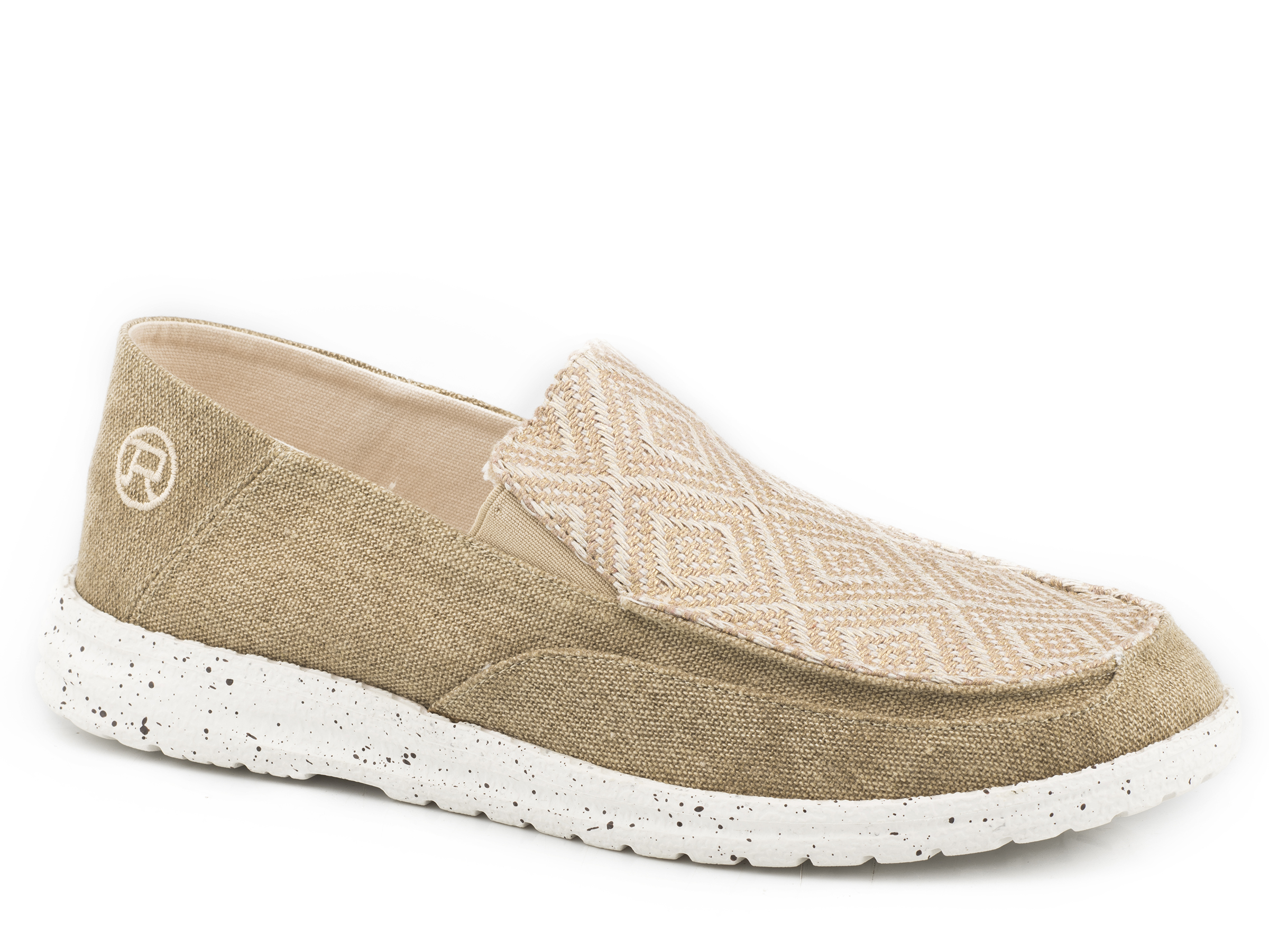 Hang Loose Slip On Womens Tan Canvas With Diamond Vamp