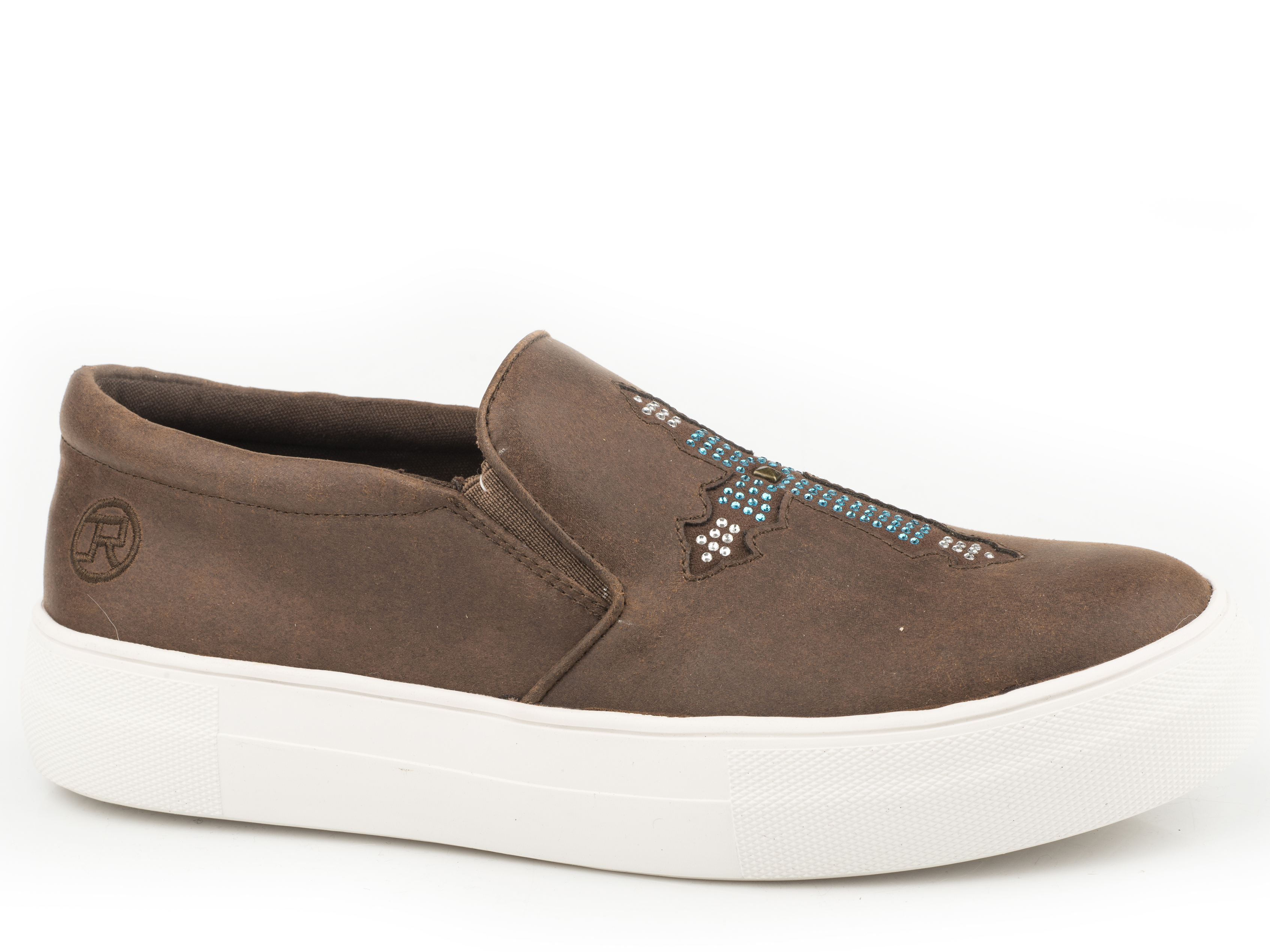 Darcy Womens Brown Textile Upper Slip-on