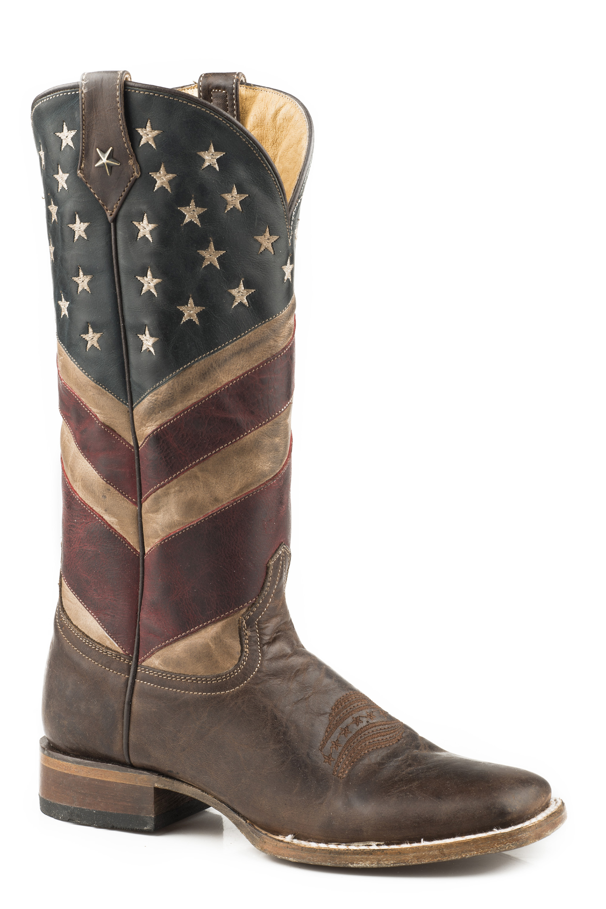 Old Glory Womens Brown Sq Toe – Vintage Finish