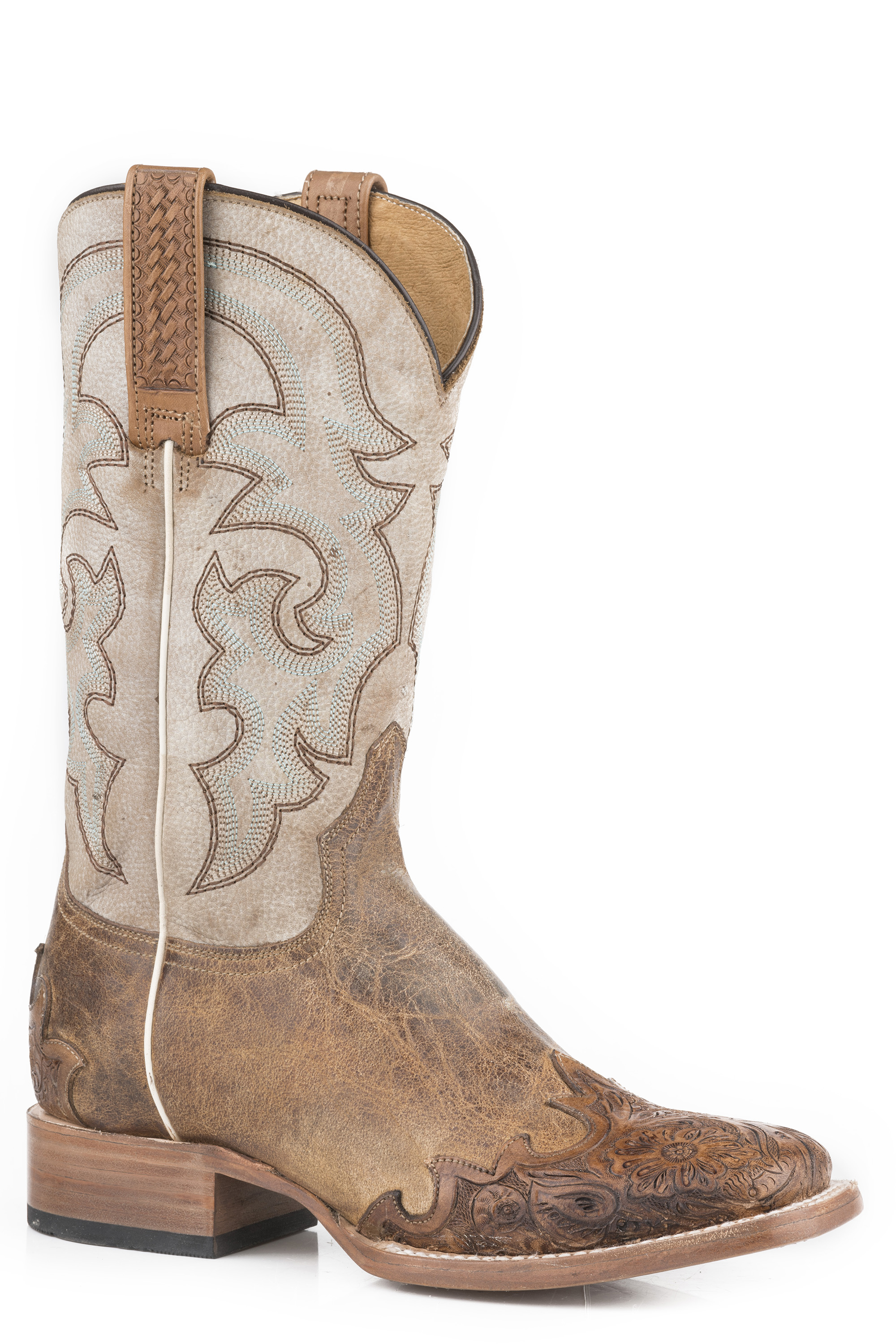 Palamino Womens Tan Vamp W/tooled Wingtip