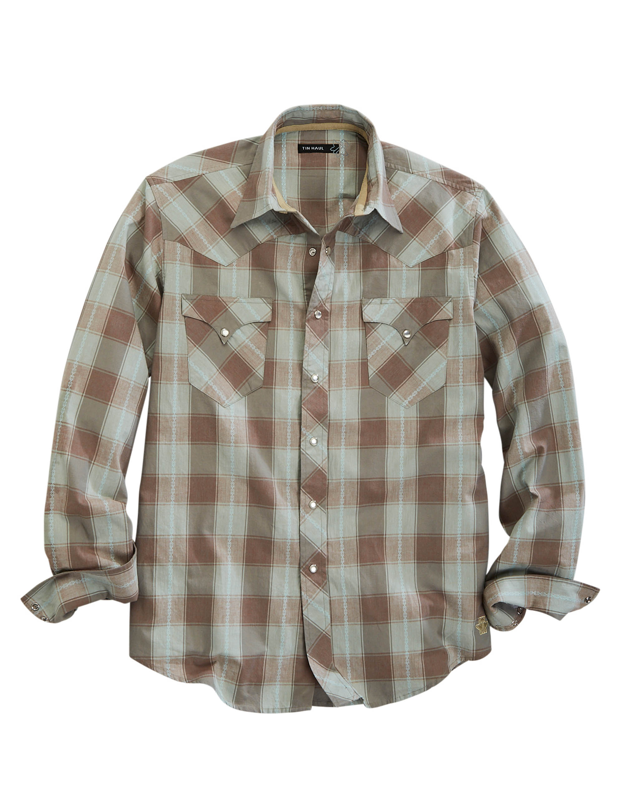 Tin Haul Collection Mens Brown 1956 Sand Check Dobby