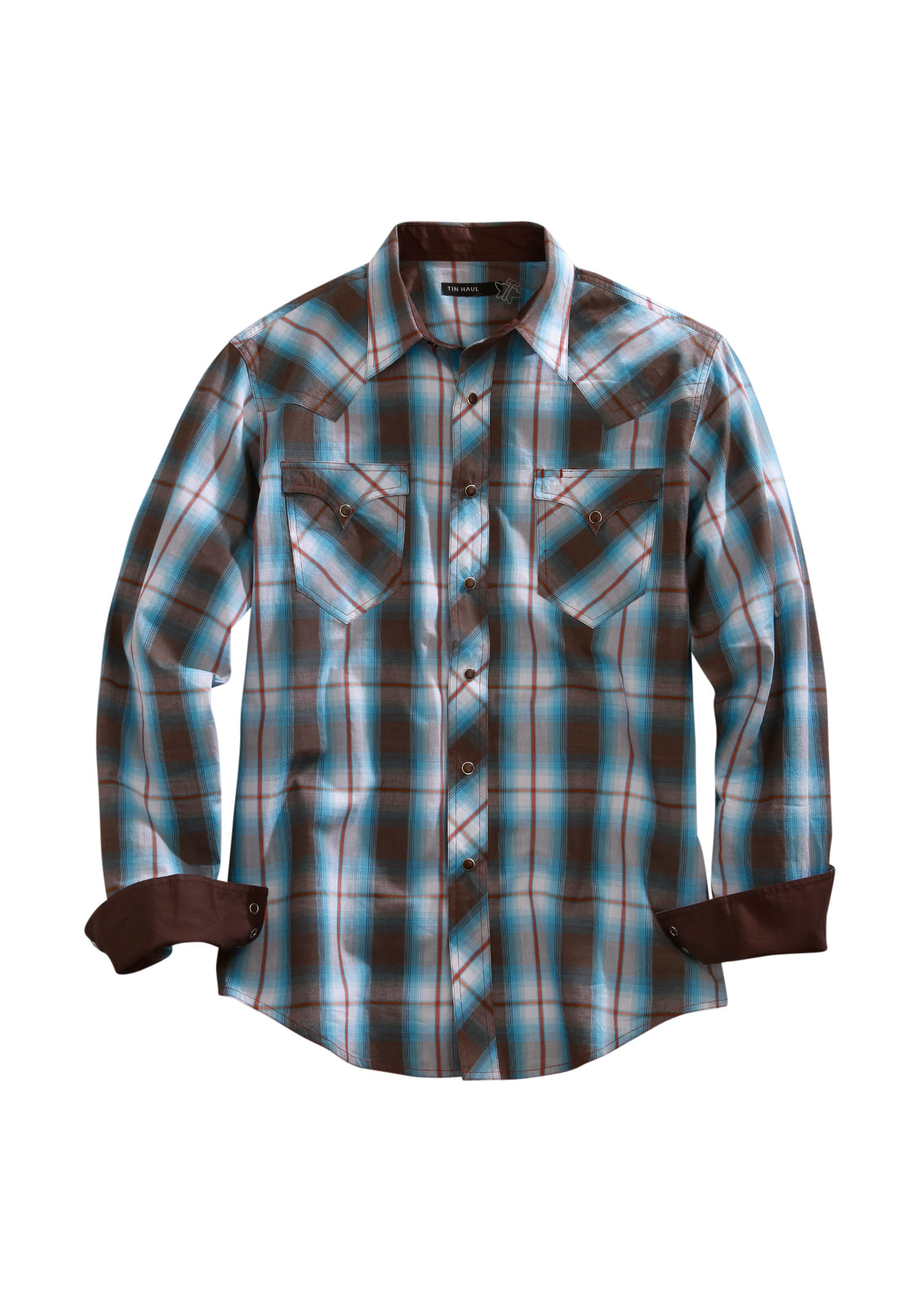 Tin Haul Collection Mens Brown 00088 Tq Plaid