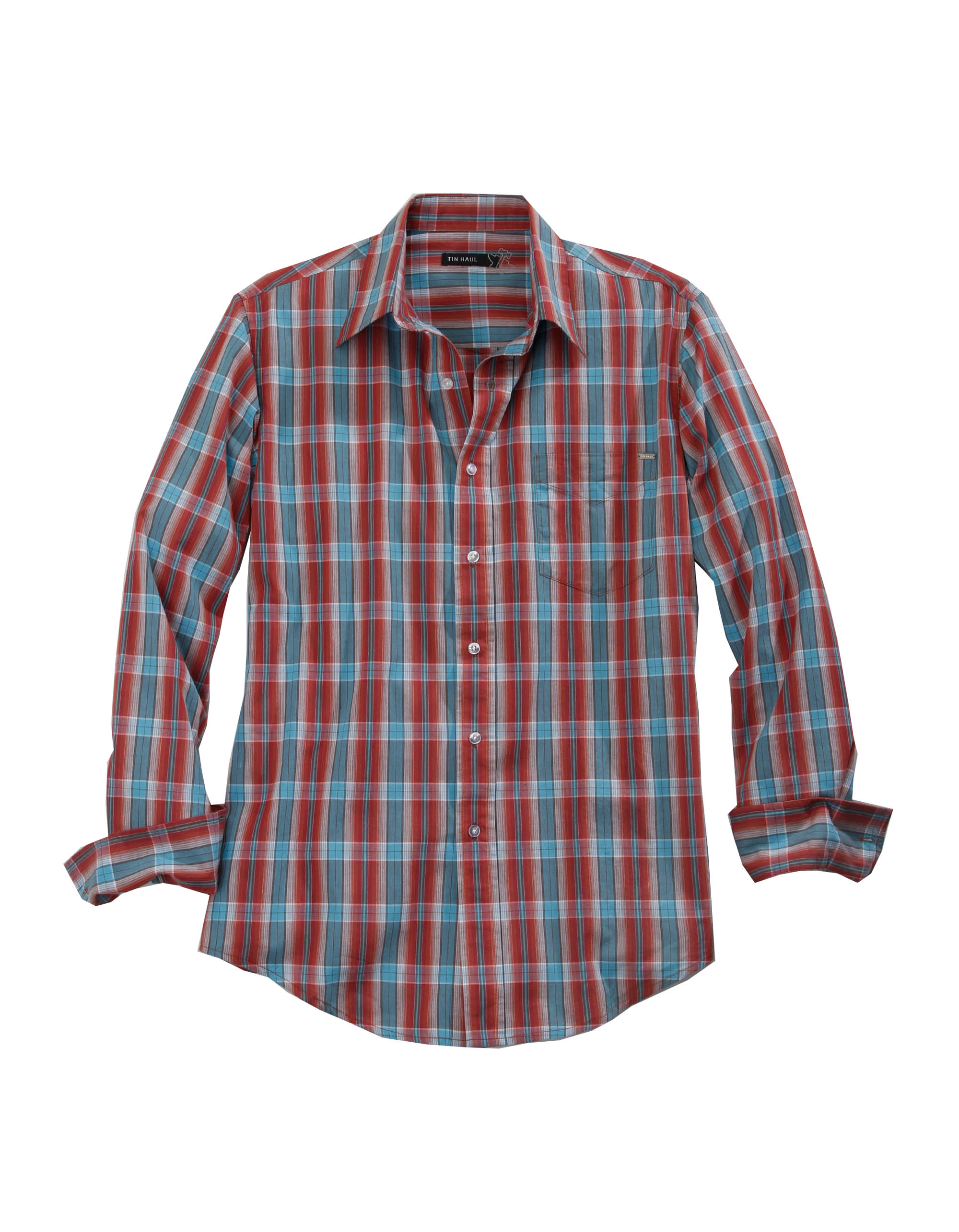 Tin Haul Collection Mens Red 00622 Highway Plaid