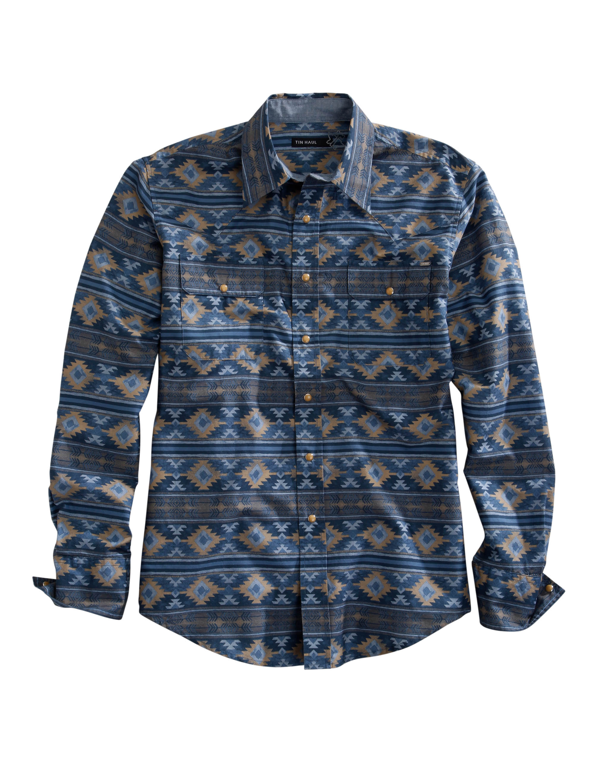 Tin Haul Collection Mens Grey 1693 Indigo Aztec