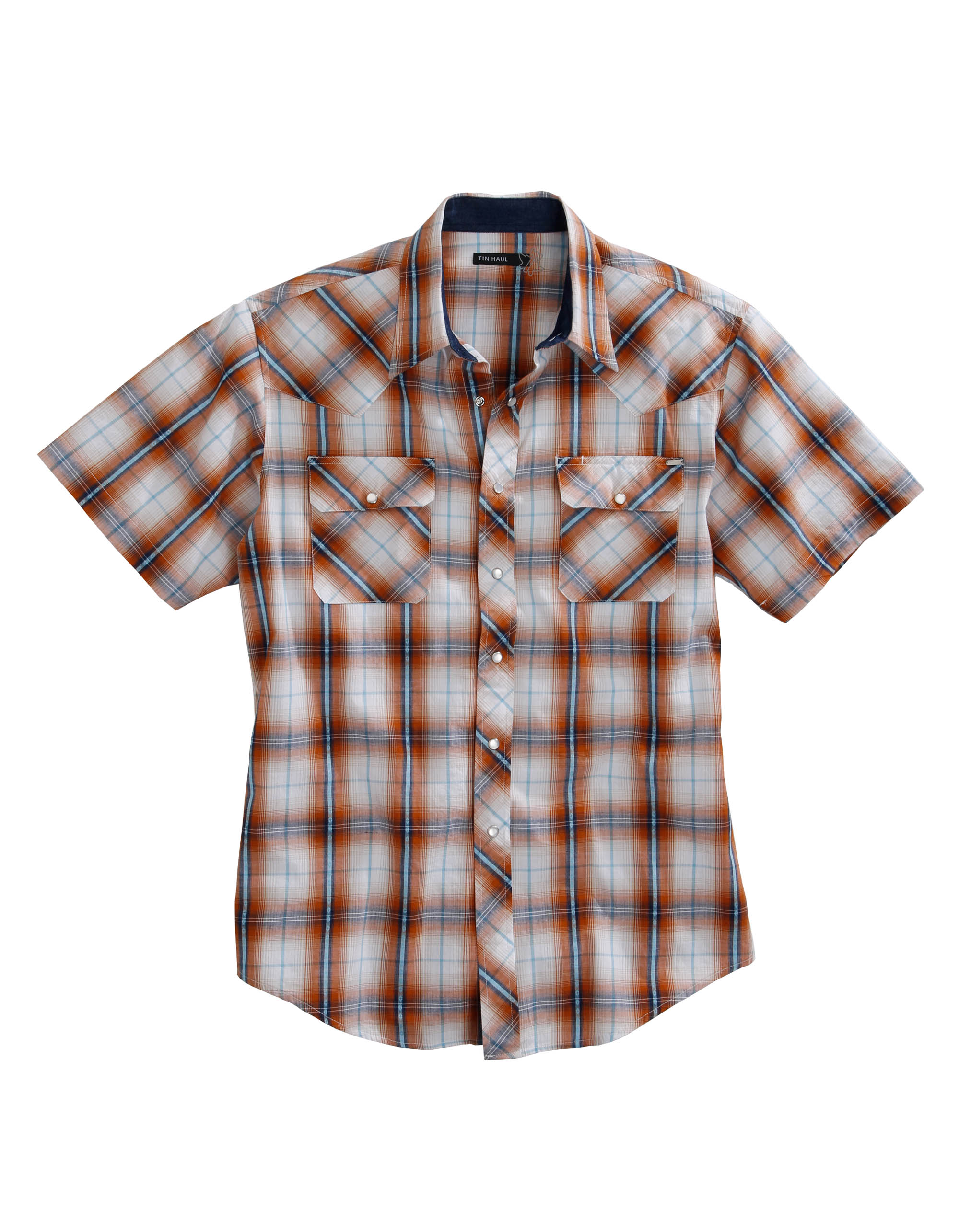 Tin Haul Collection Mens Orange 01071 Diamond Dobby