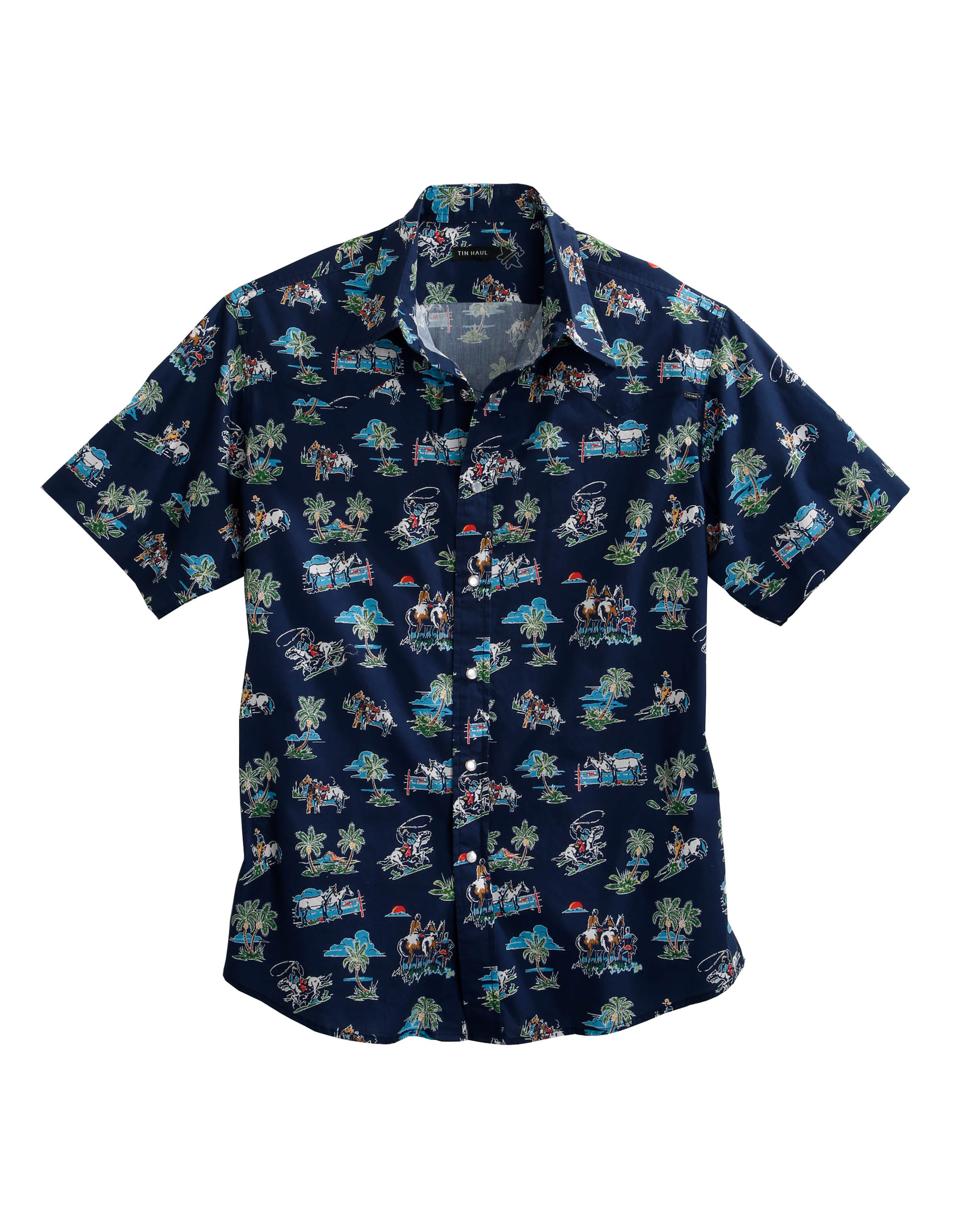 Tin Haul Collection Mens Blue 01070 Cowboy Tropics