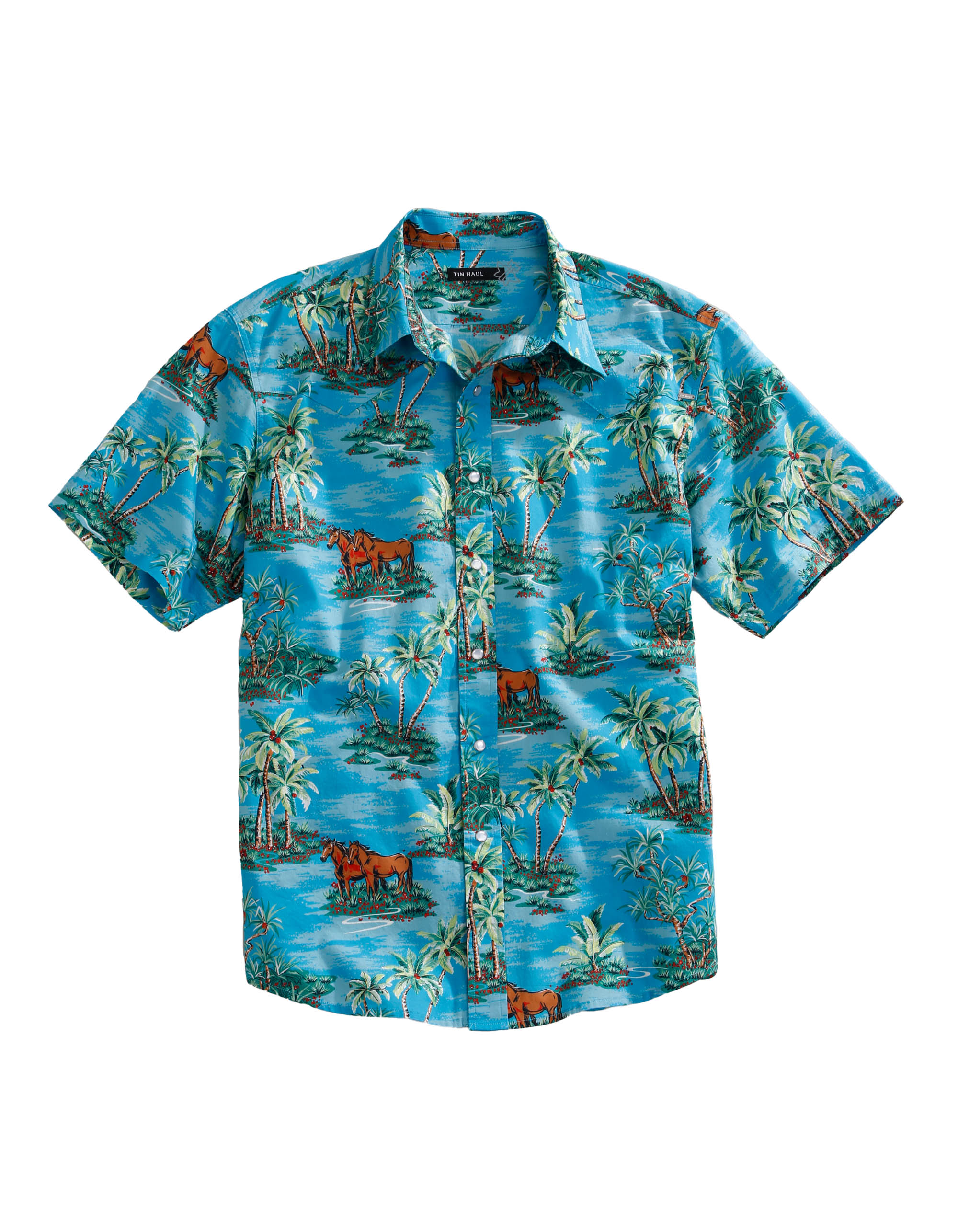 Tin Haul Collection Mens Blue 1580 Vintage Hawaiian Print