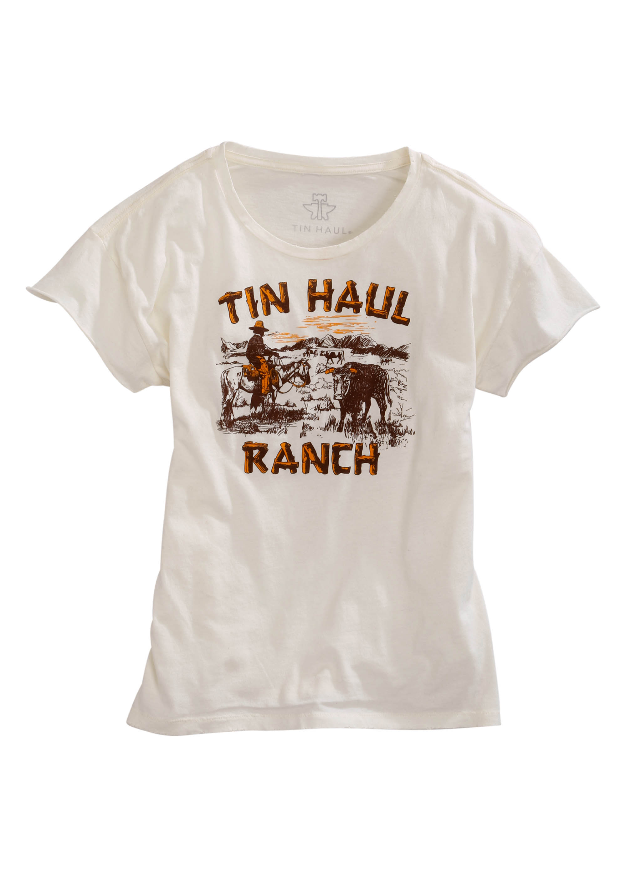 Tin Haul Gals Womens Cream Tin Haul Ranch Screen Print