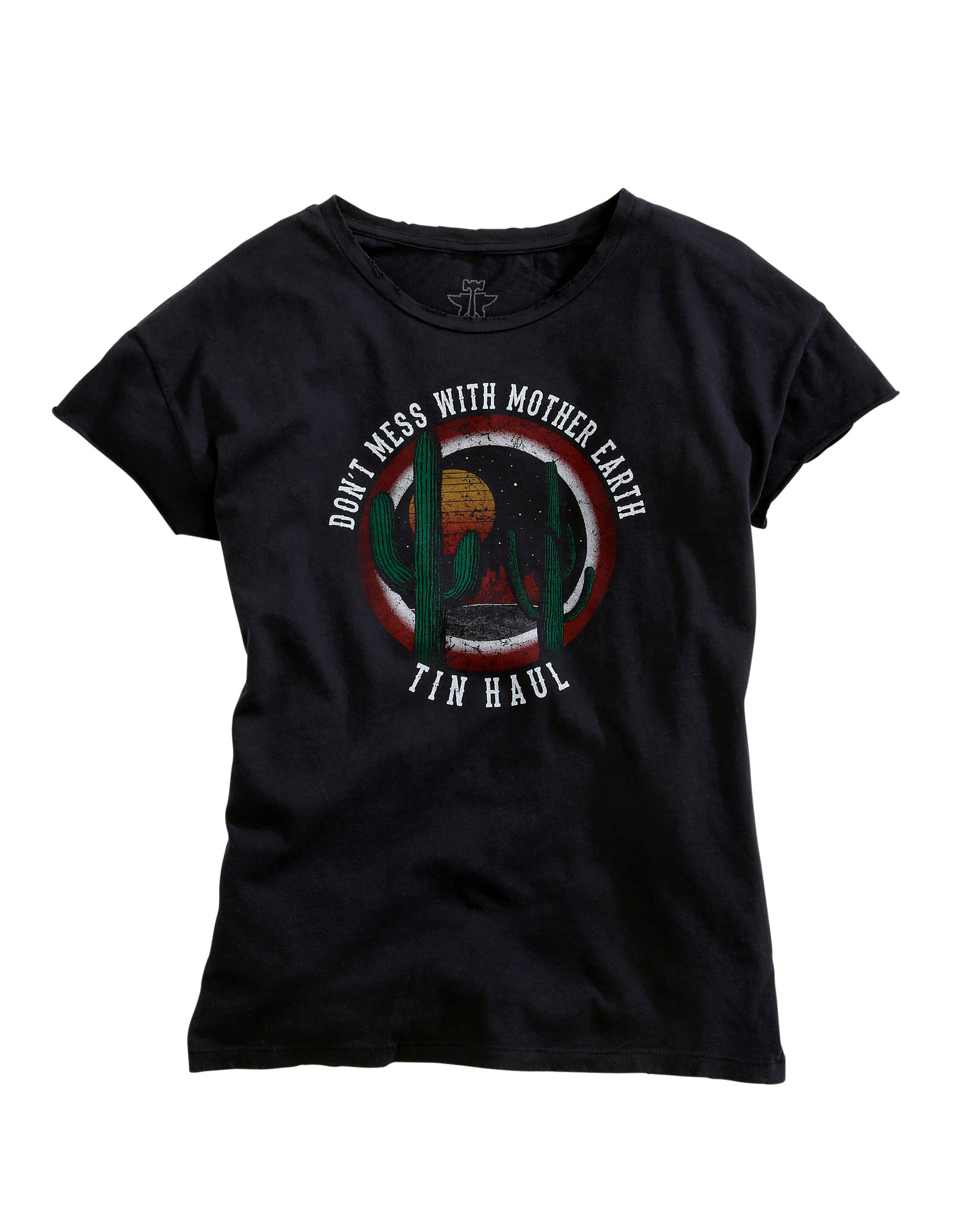 Tin Haul Collection- T-shirts Womens Black Dont Mess With Mother Earth Screen