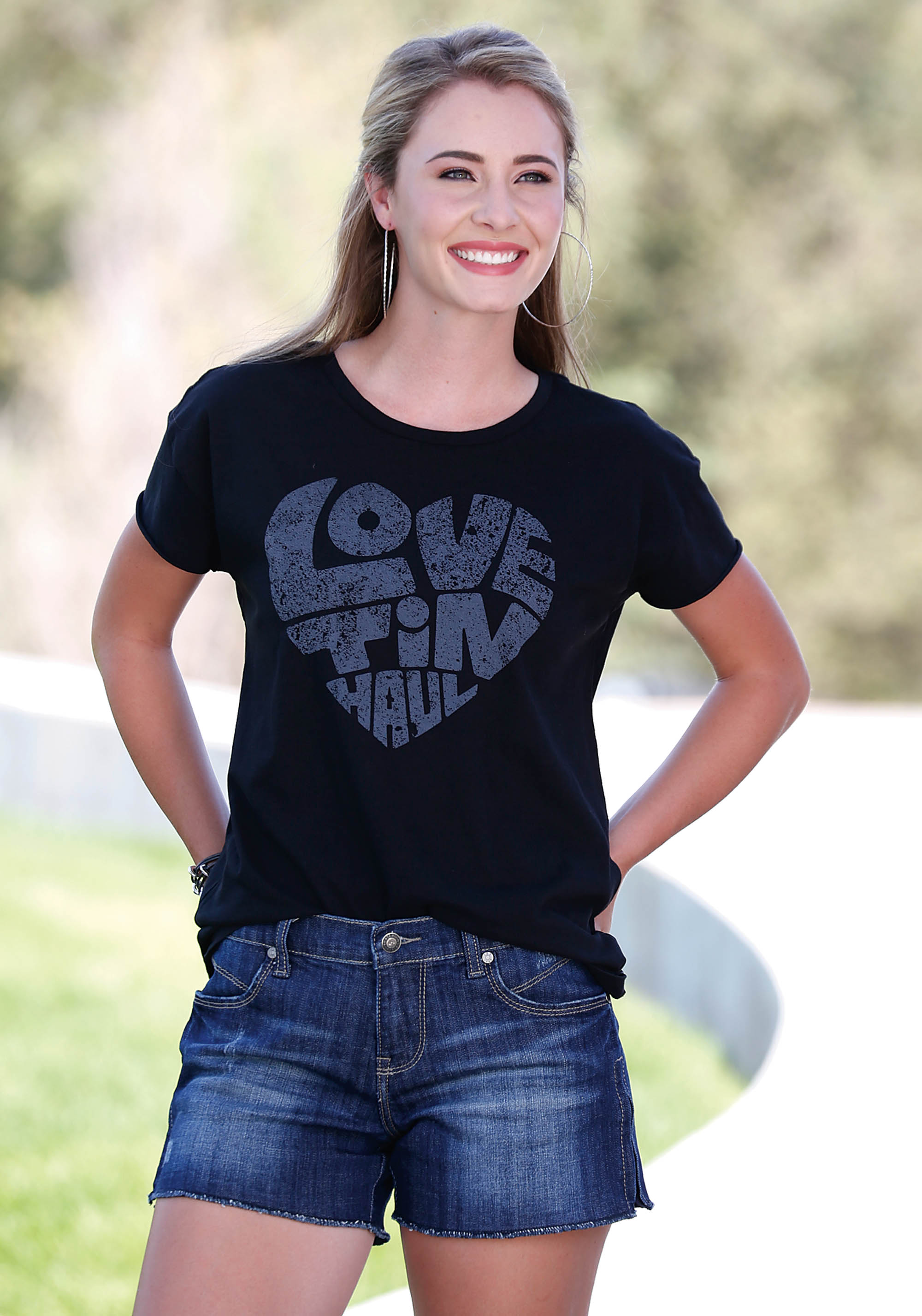 Tin Haul Collection- T-shirts Womens Black Tin Haul Love Tin Haul Screen