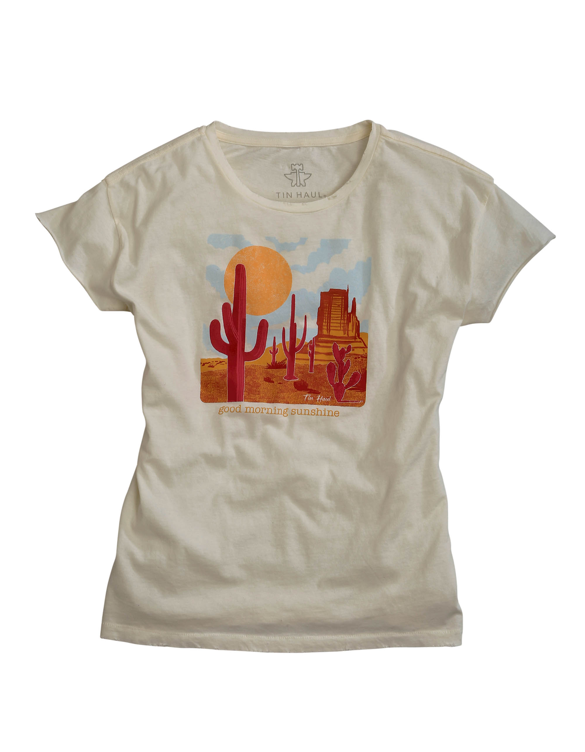 Tin Haul Collection- T-shirts Womens White Tin Haul Good Morning Sunshine