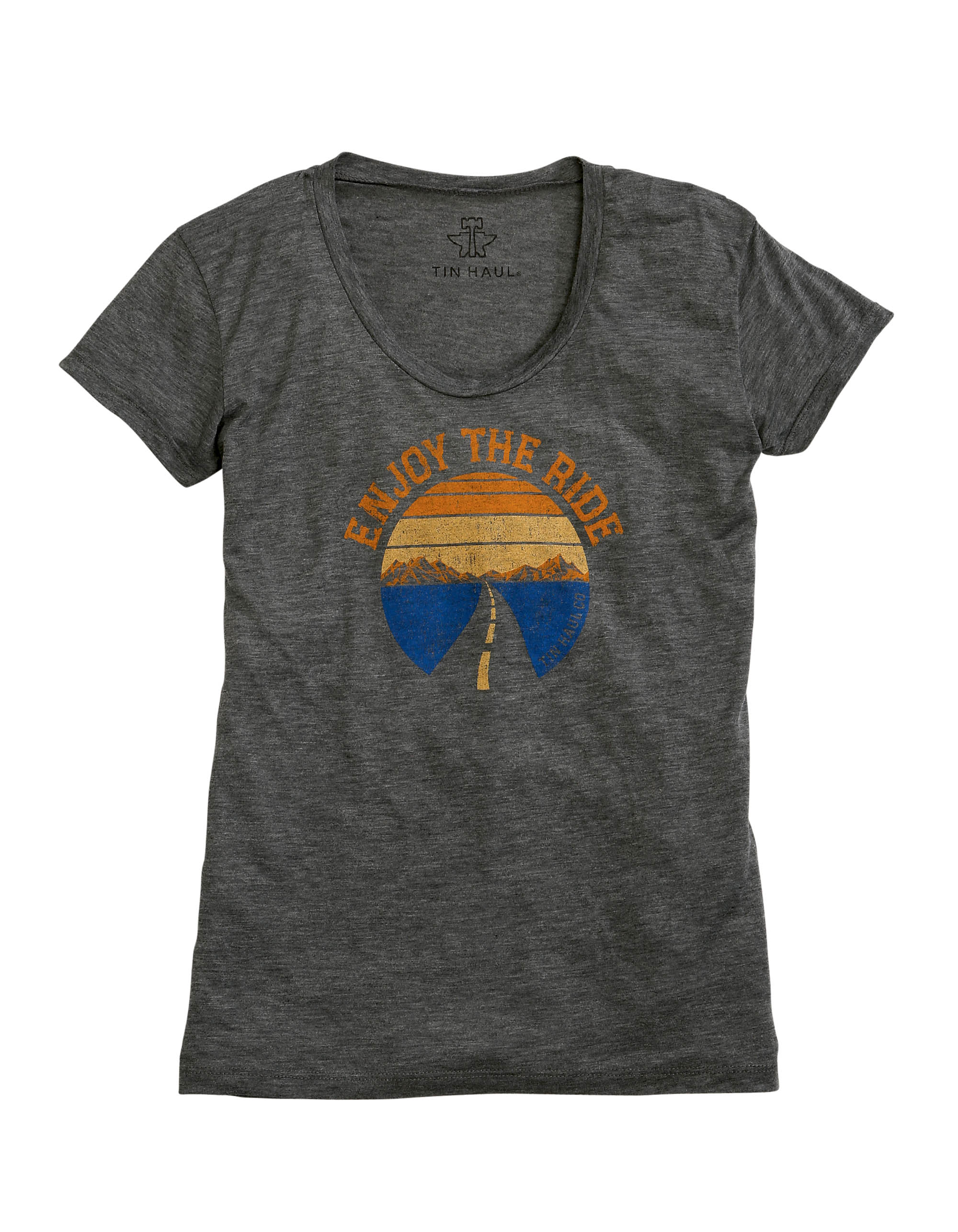 Tin Haul Collection- T-shirts Womens Grey Tin Haul “enjoy The Ride”