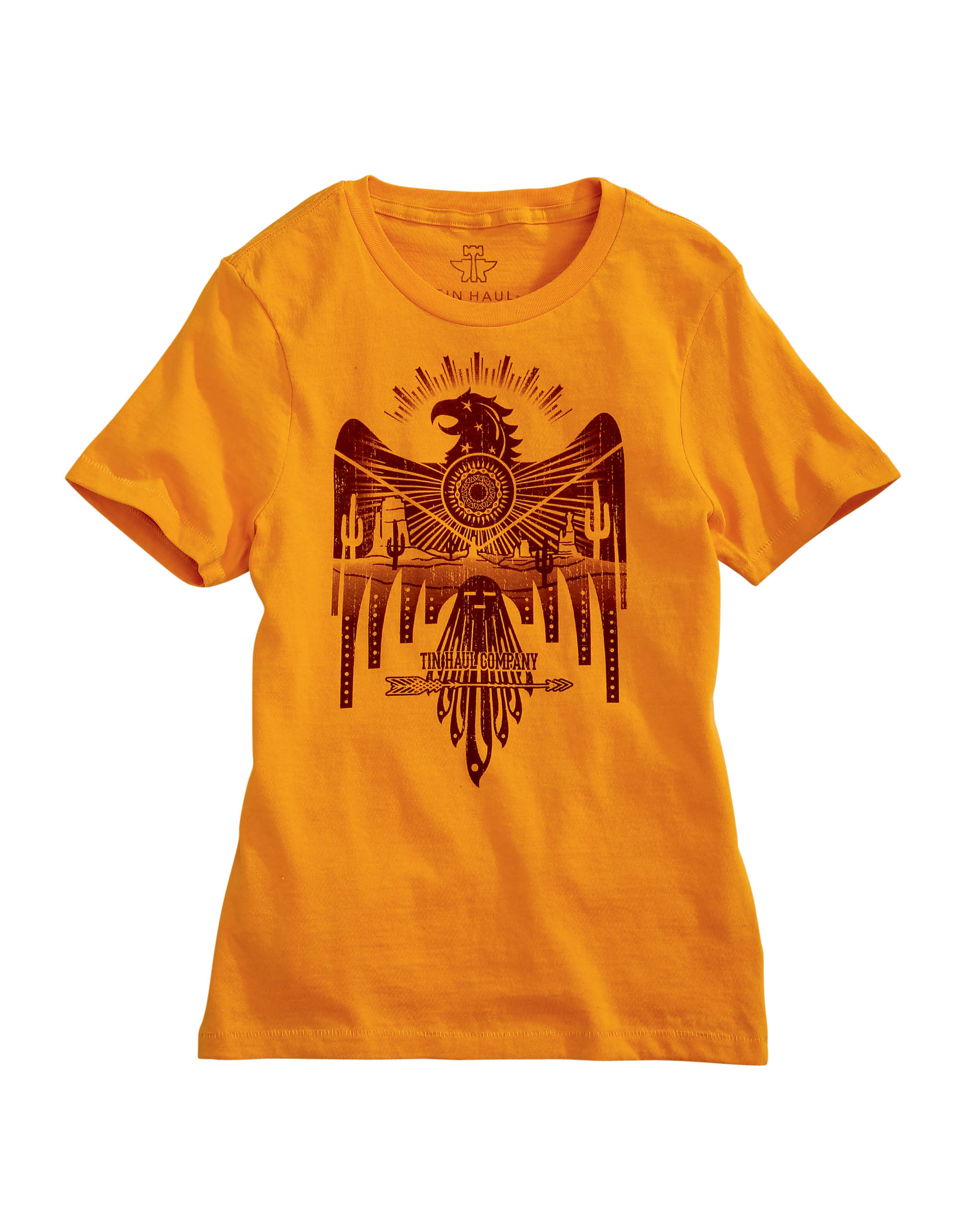 Tin Haul Collection- T-shirts Womens Yellow Tin Haul Company Eagle Screen Print