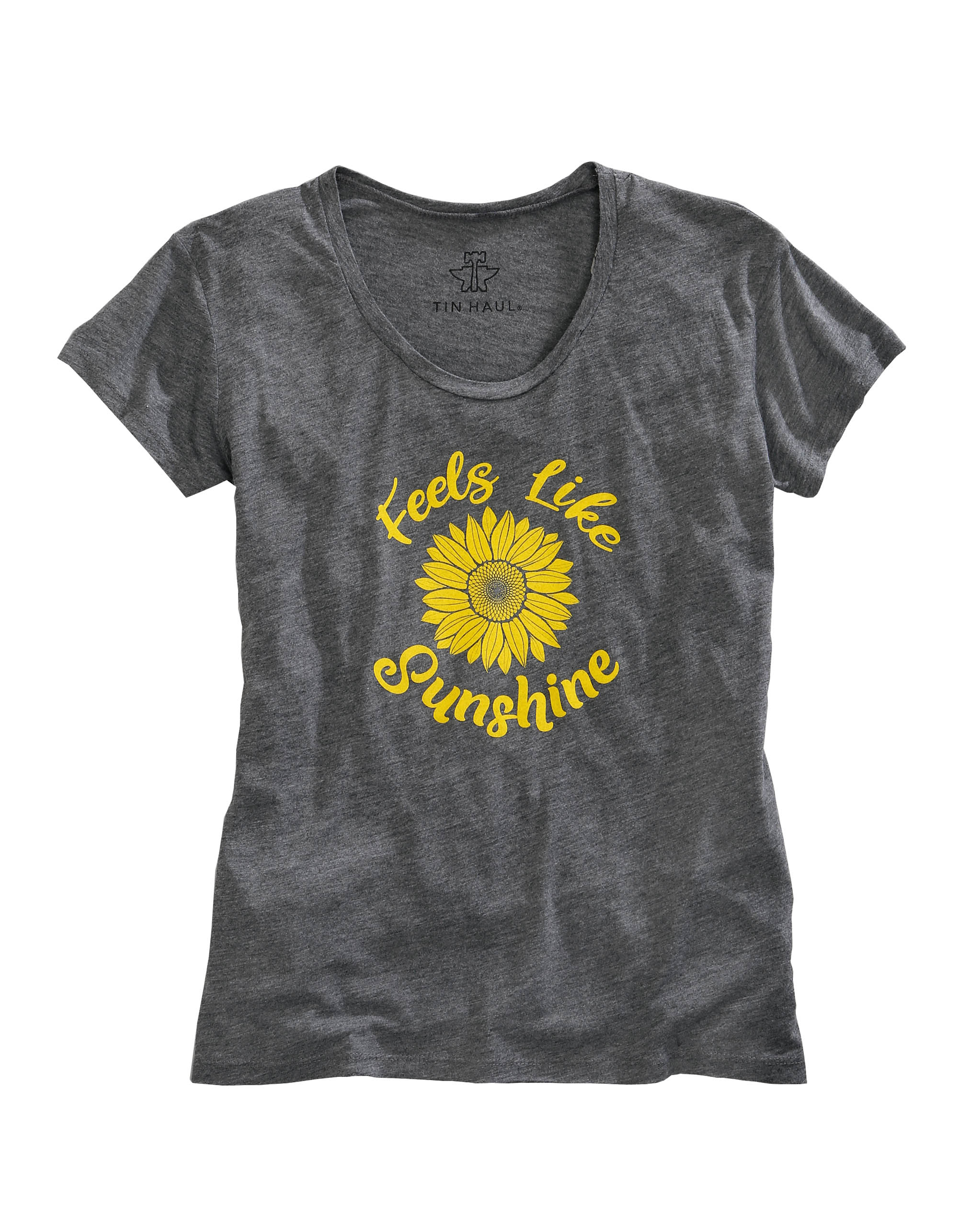 Tin Haul Collection- T-shirts Womens Grey Feels Like Sunshine Screenprint