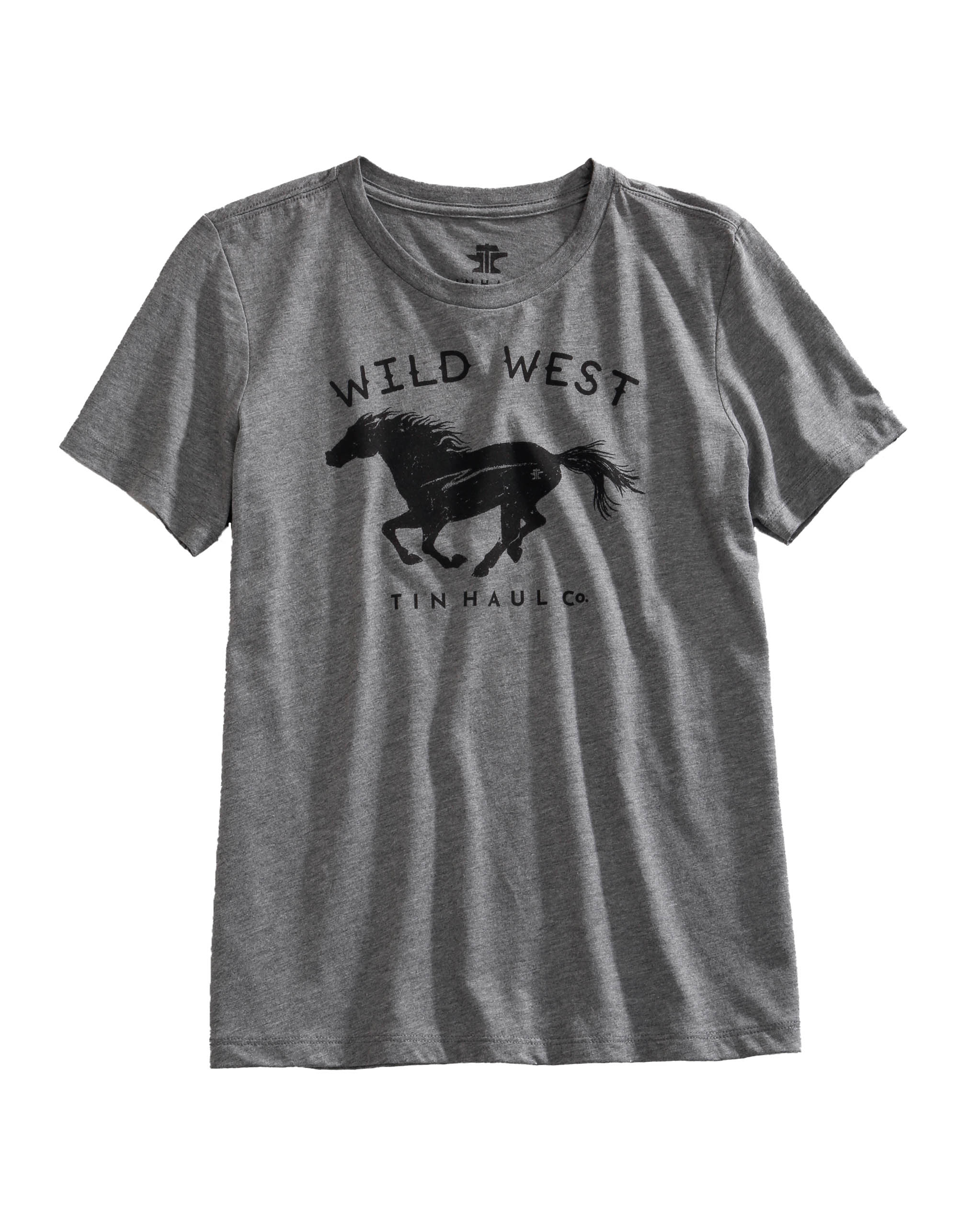 Tin Haul Collection Womens Grey Tin Haul Wild West Horse Screen Print