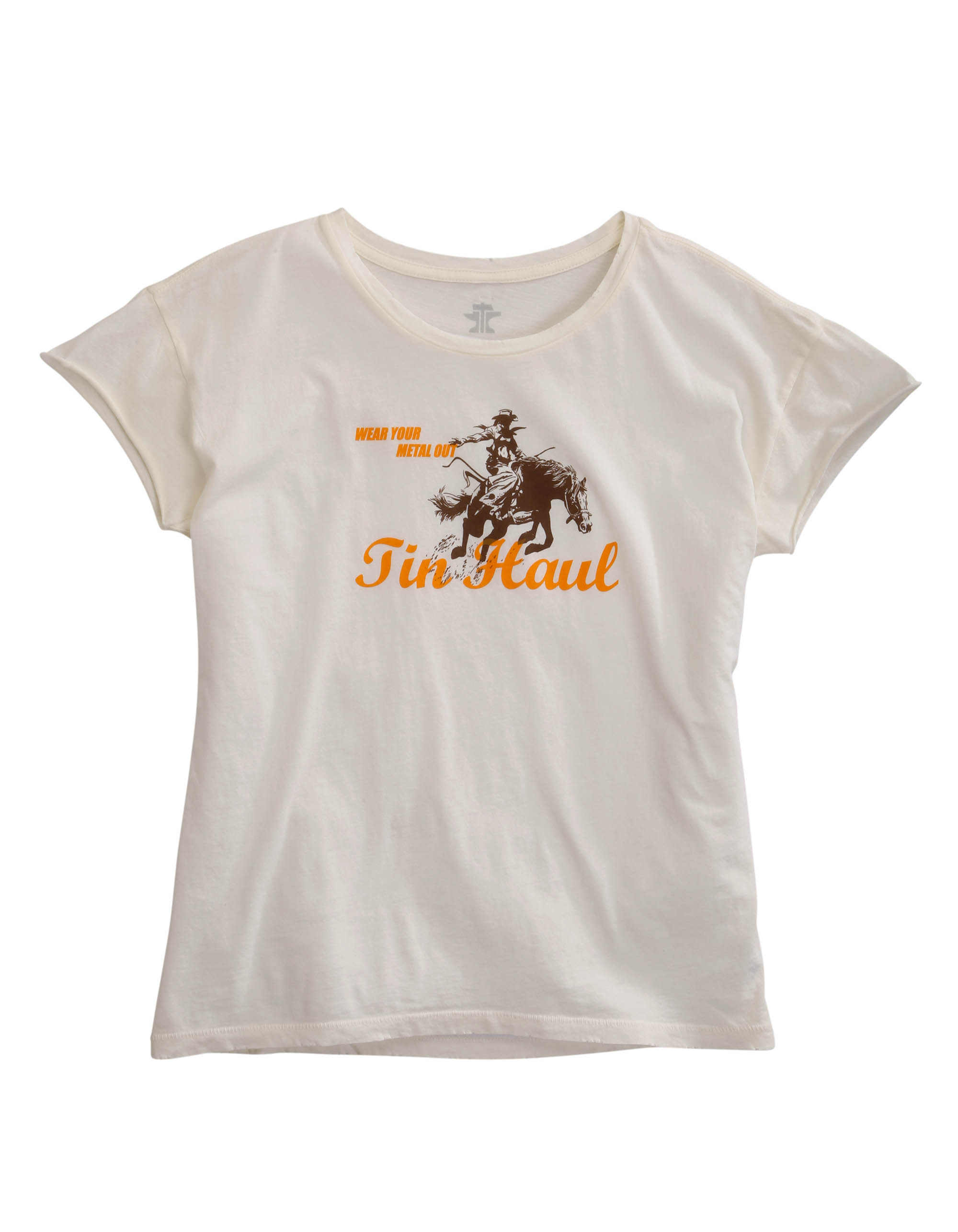 Tin Haul Gals Womens White Lady Horserider Wear Your Metal Out