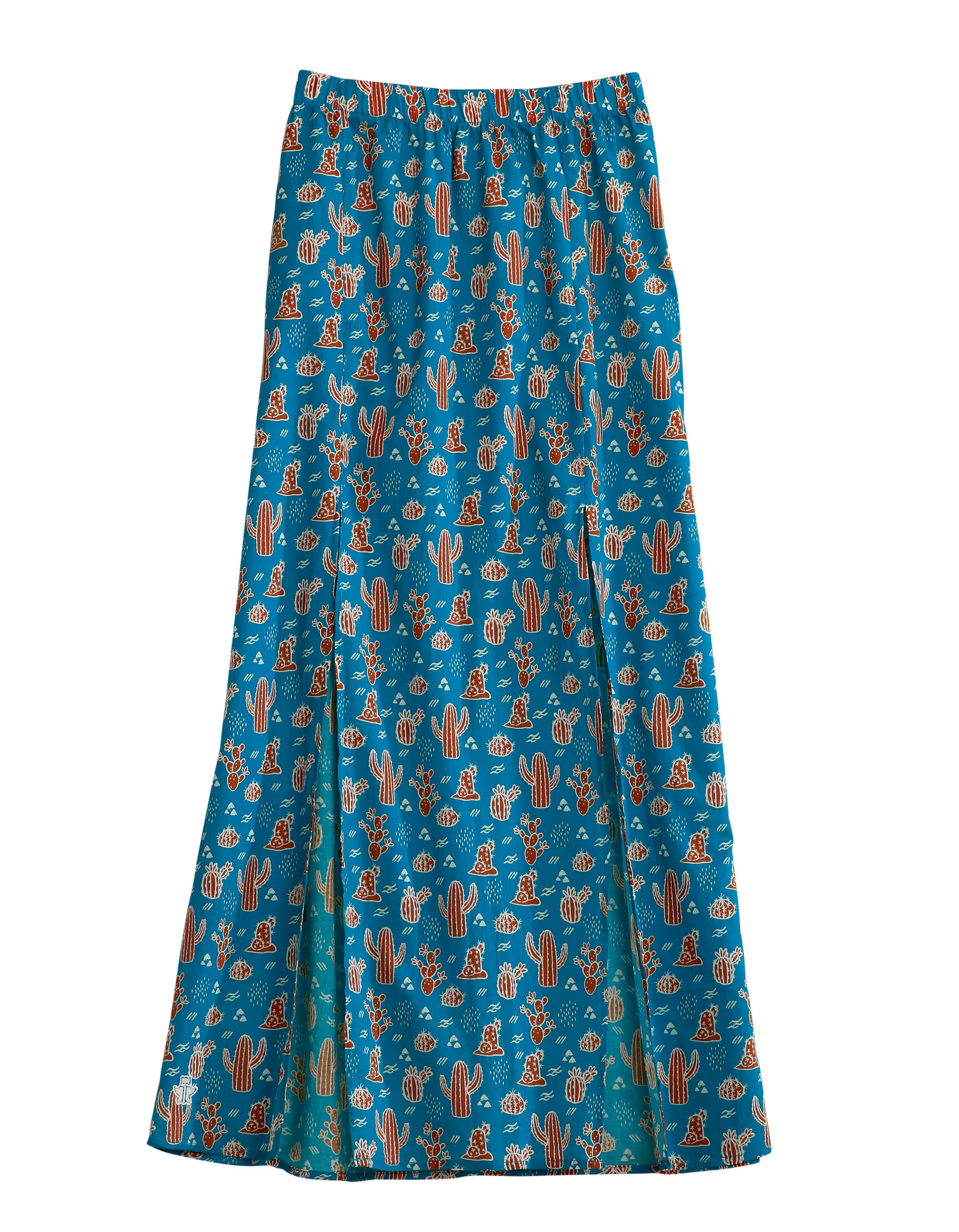 Tin Haul Collection Womens Blue 00331 Cacti Print Maxi Skirt