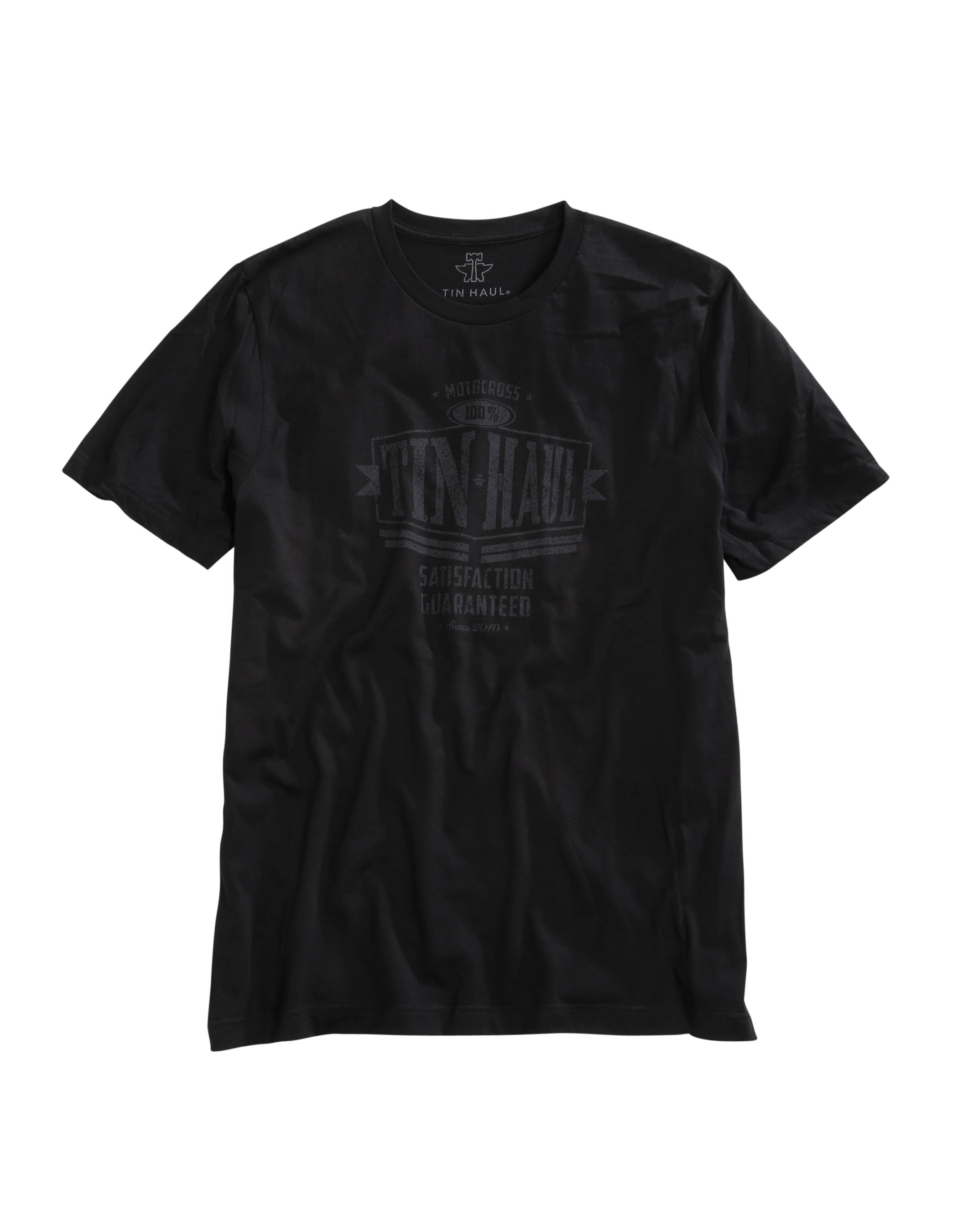 Tin Haul Collection- T-shirts Unisex Black Tin Haul Satisfaction Guaranteed Ows