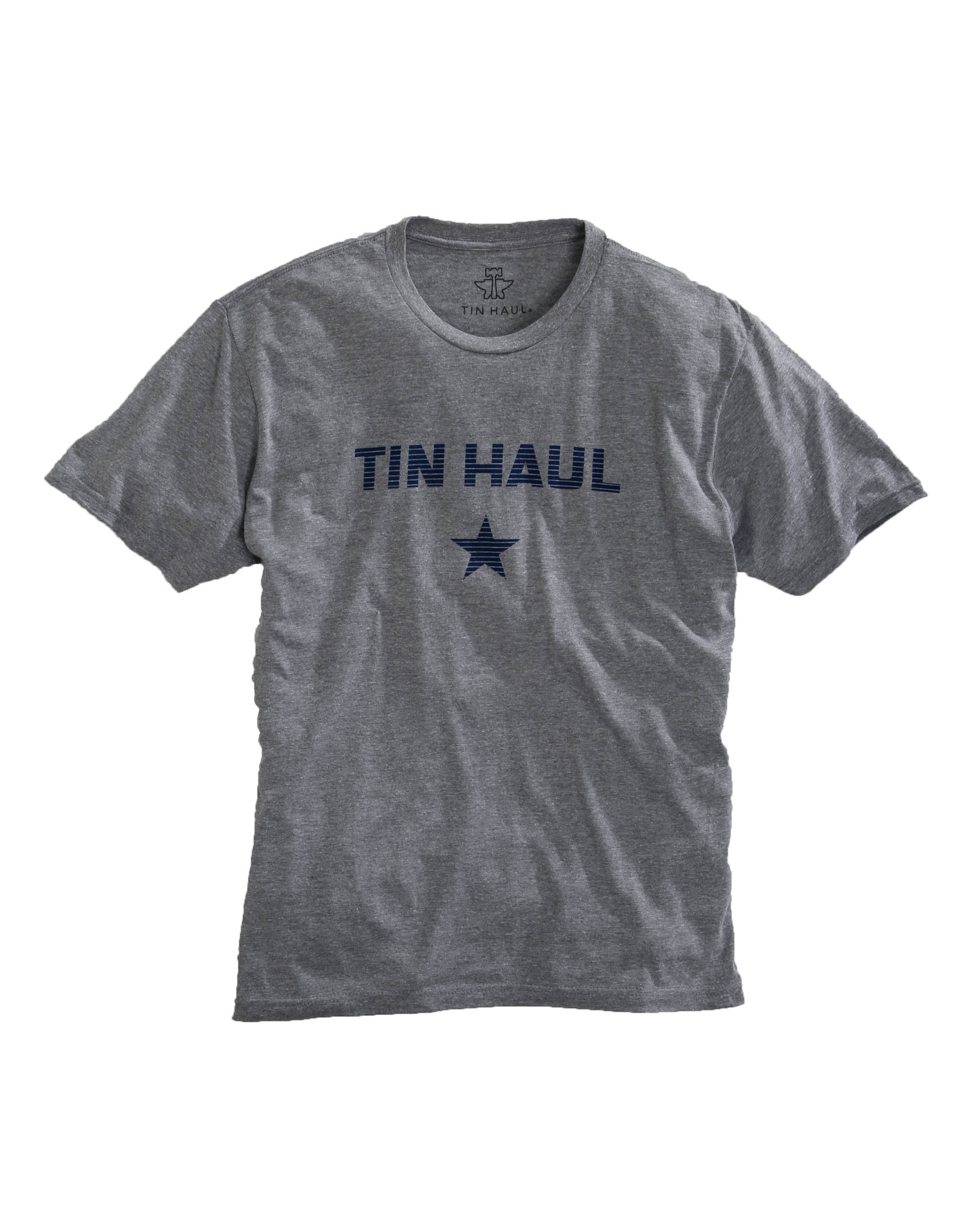 Tin Haul Collection- T-shirts Unisex Grey Tin Haul Star W/lines Screen Print