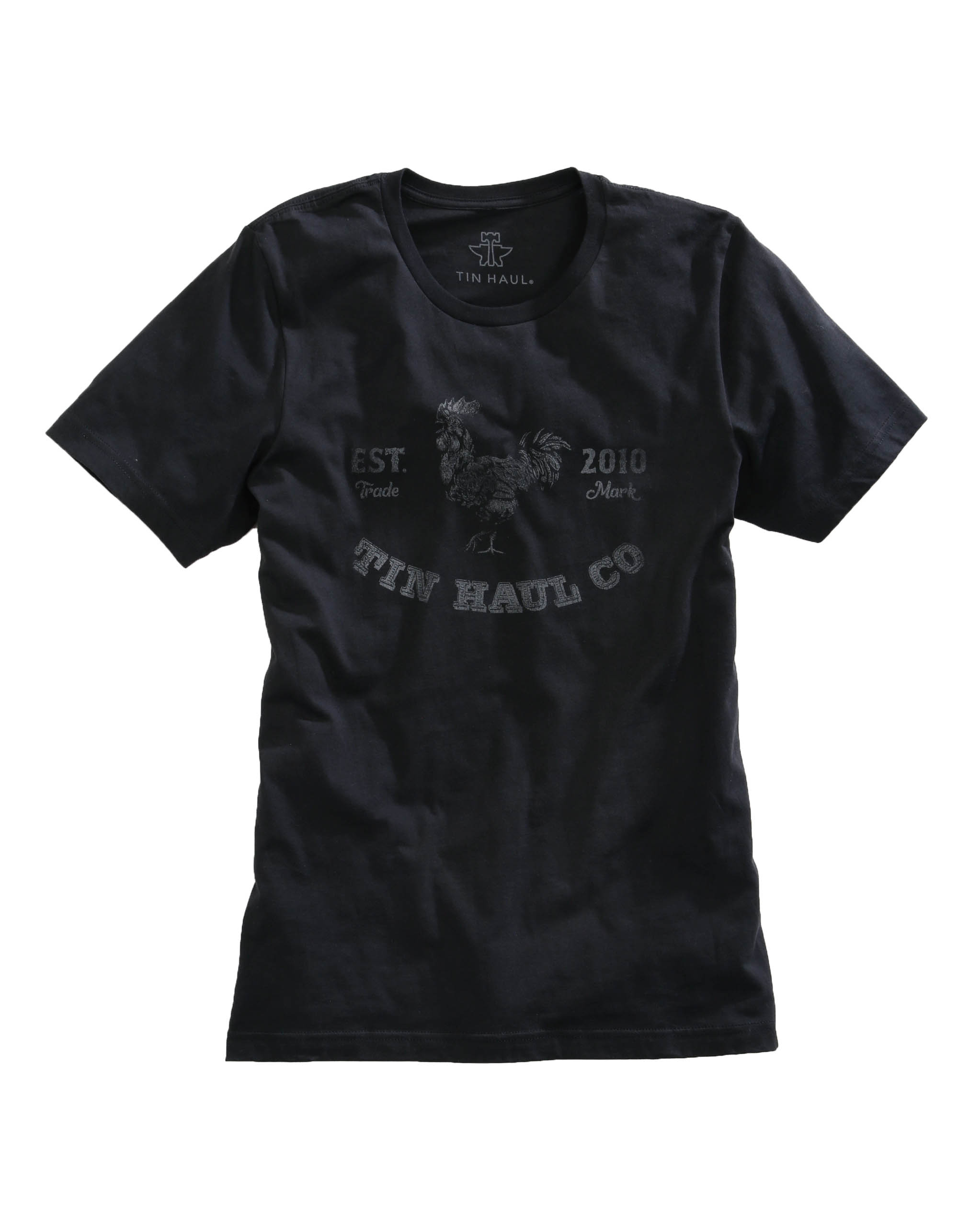 Tin Haul Collection- T-shirts Unisex Black Cockadoole Doo Rooster Tshirt